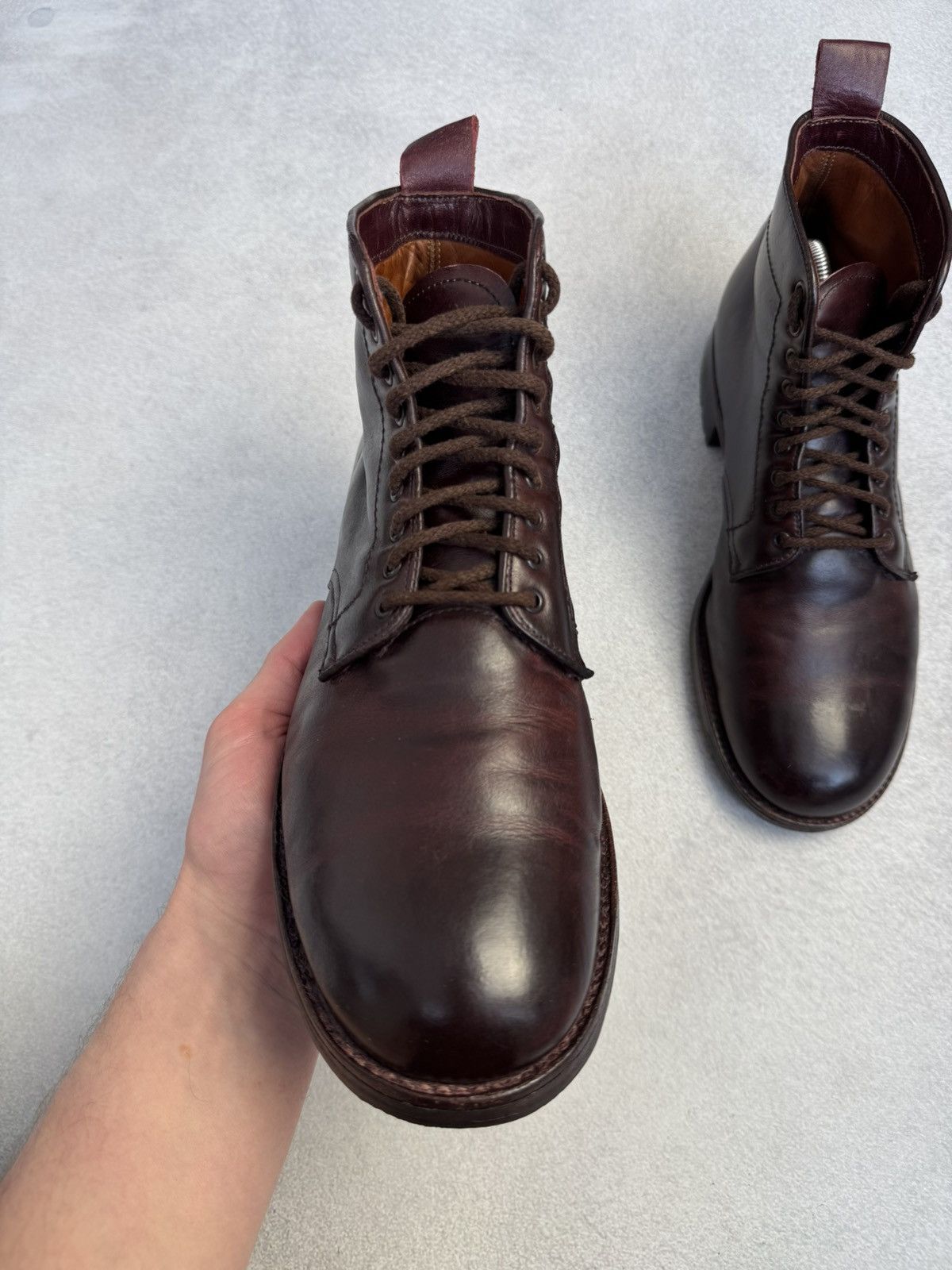 Alden RRP€1100 Alden Service Boot Shell Cordovan burgundy Leather Size US 8 / EU 41 - 6 Thumbnail