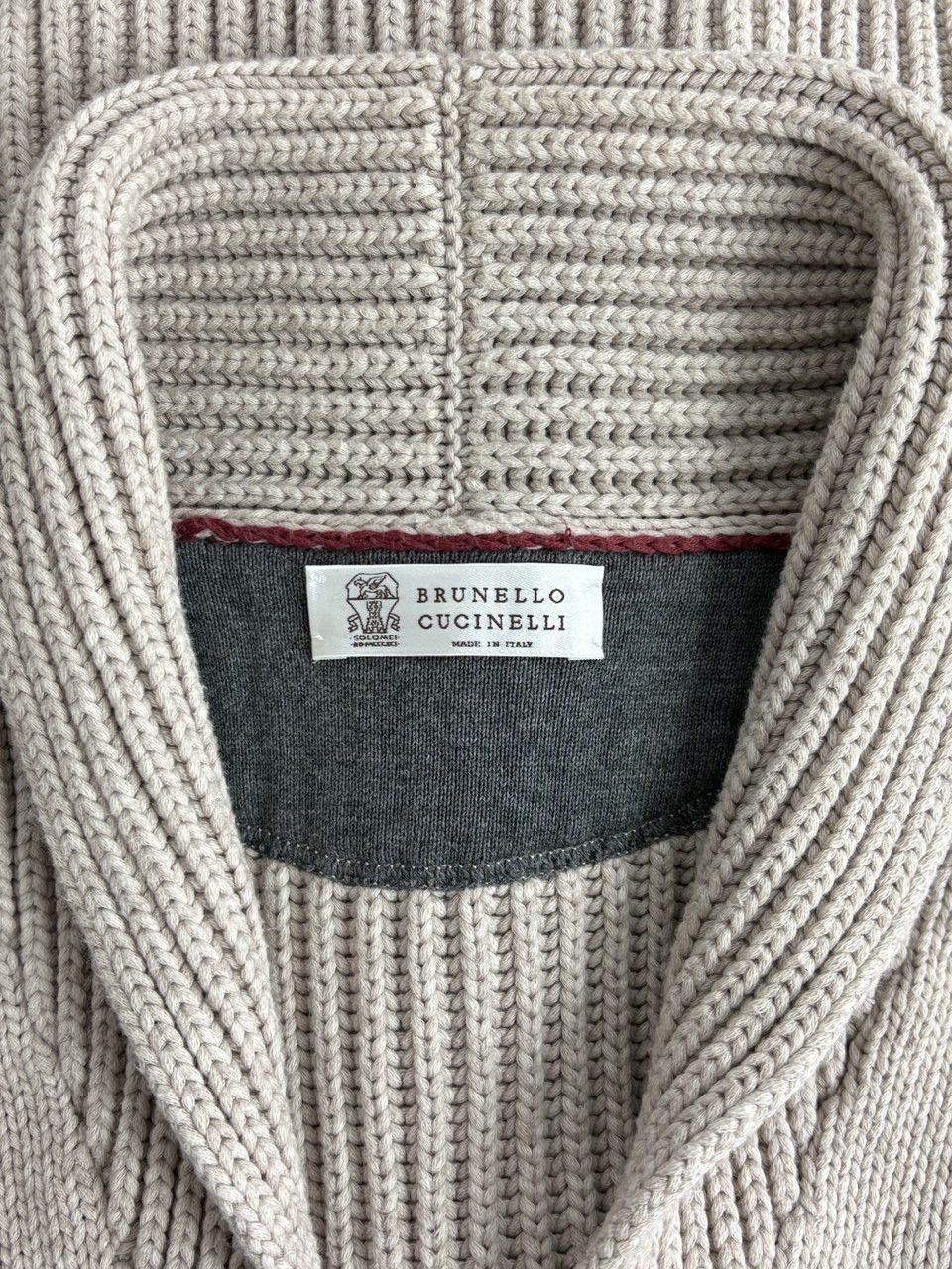 Brunello Cucinelli Brunello Cucinelli Shawl Collar Cardigan Cotton Knit Sweater Size US L / EU 52-54 / 3 - 18 Thumbnail