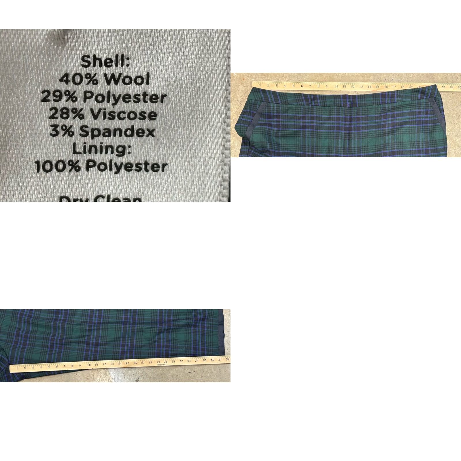 Talbots Talbots Wool Plaid Dress Pants Women’s 24W Plus Grosgrain Trim Old Money Dress Pants Multicolor Wool Blend 27.5in Inseam Size 42" / US 20 - 8 Thumbnail