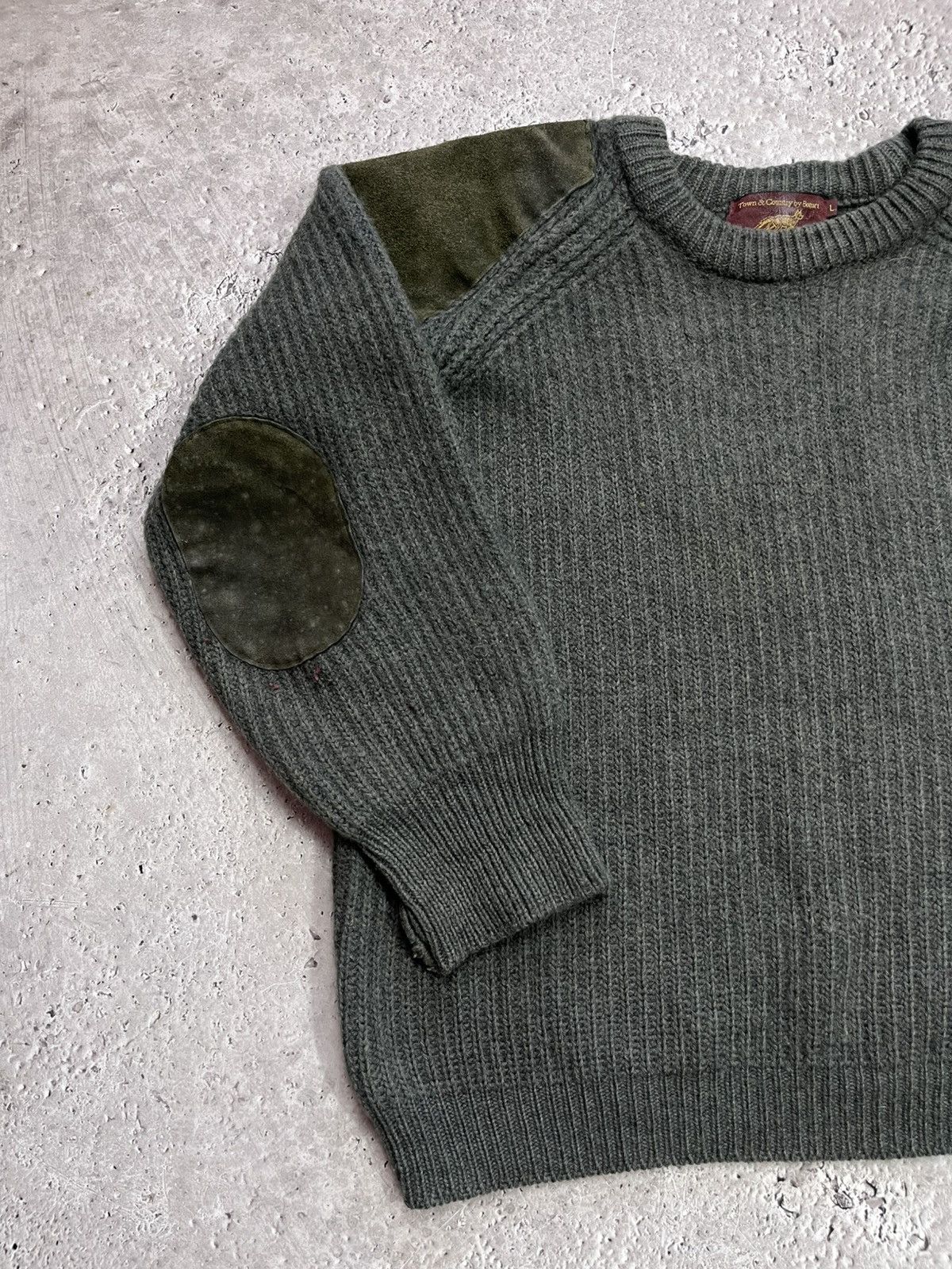 Other Town & Country by Bonart British Wool Sweater Elbow UK L Size US L / EU 52-54 / 3 - 3 Thumbnail
