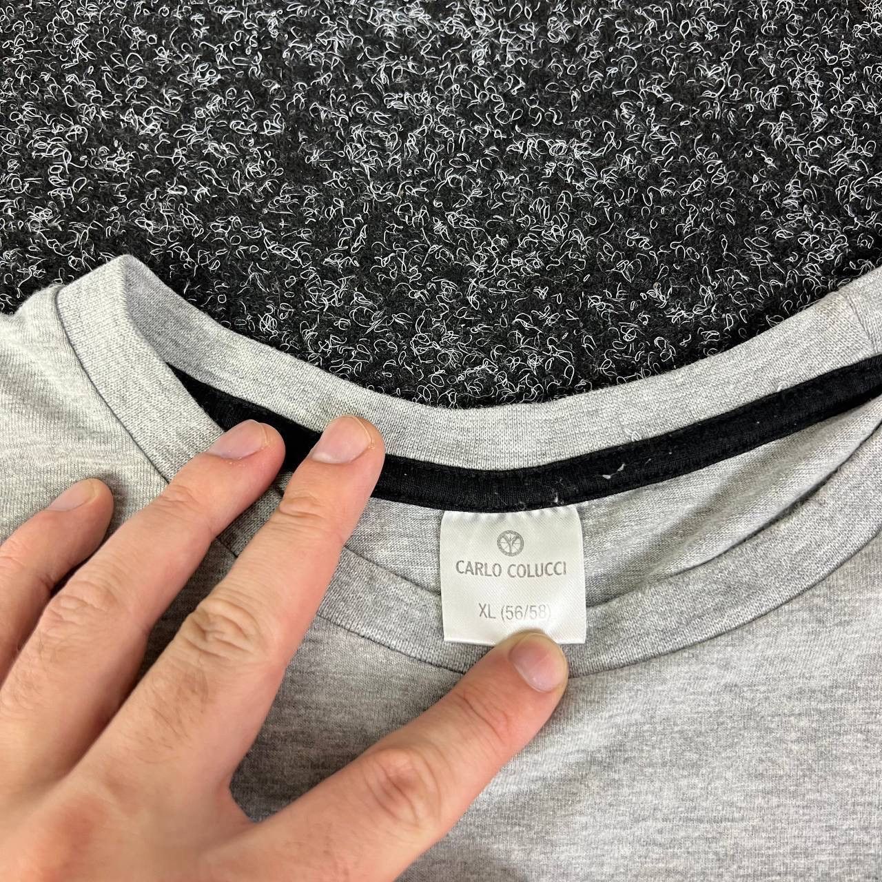 Carlo Colucci Carlo Calucci Vintage Longsleeve Big Logo Luxury Gray Size US XL / EU 56 / 4 - 3 Thumbnail