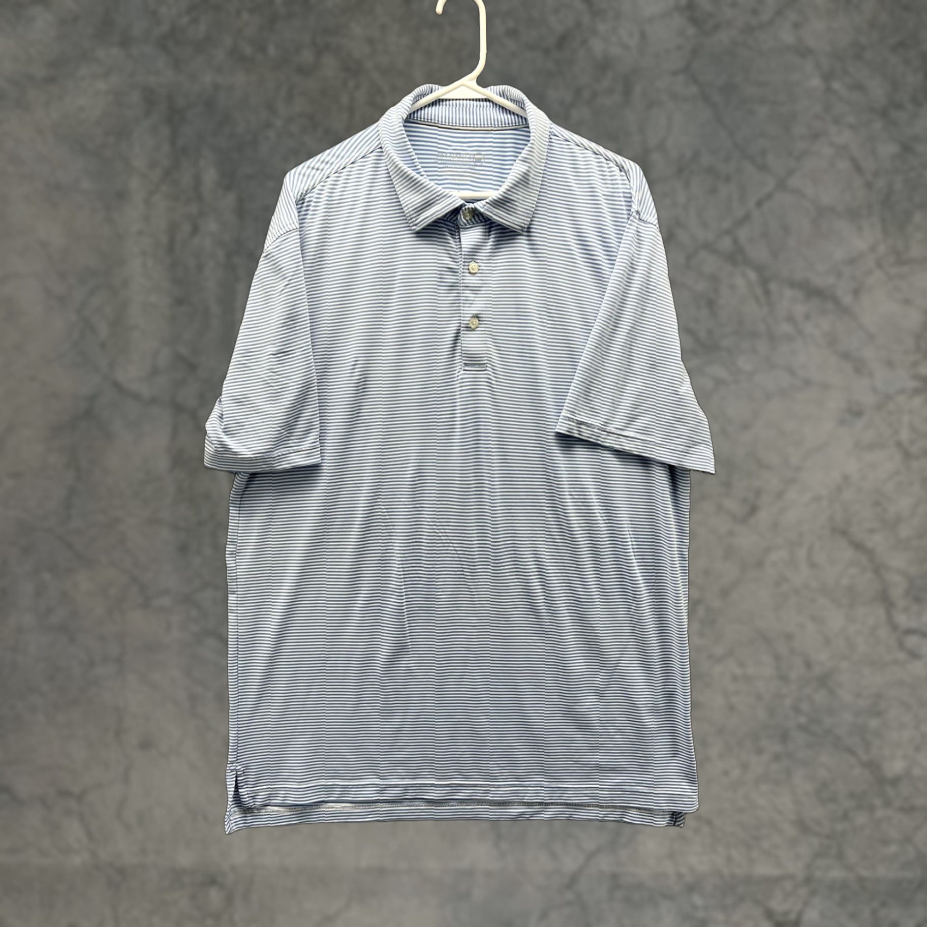 Vineyard Vines VINEYARD VINES Jim Nantz Polo Shirt Mens 2XL Blue Stripe Golf Performance Polo Short Sleeve Casual Shirt Mens 2XL Size US XXL / EU 58 / 5 - 1 Thumbnail
