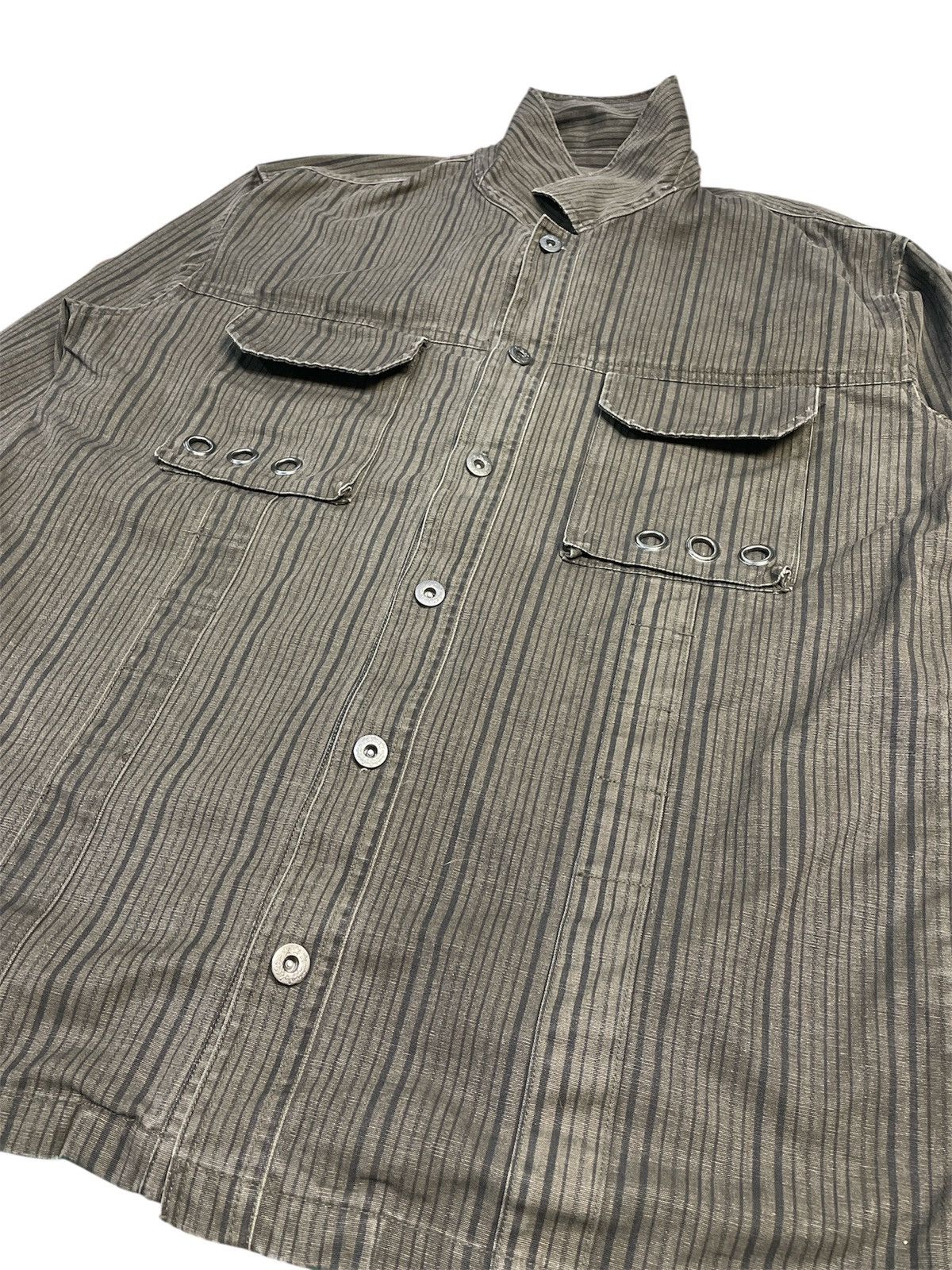 Japanese Brand Splendid Satisfaction Stripes Denim Shirt Size US XXL / EU 58 / 5 - 3 Thumbnail