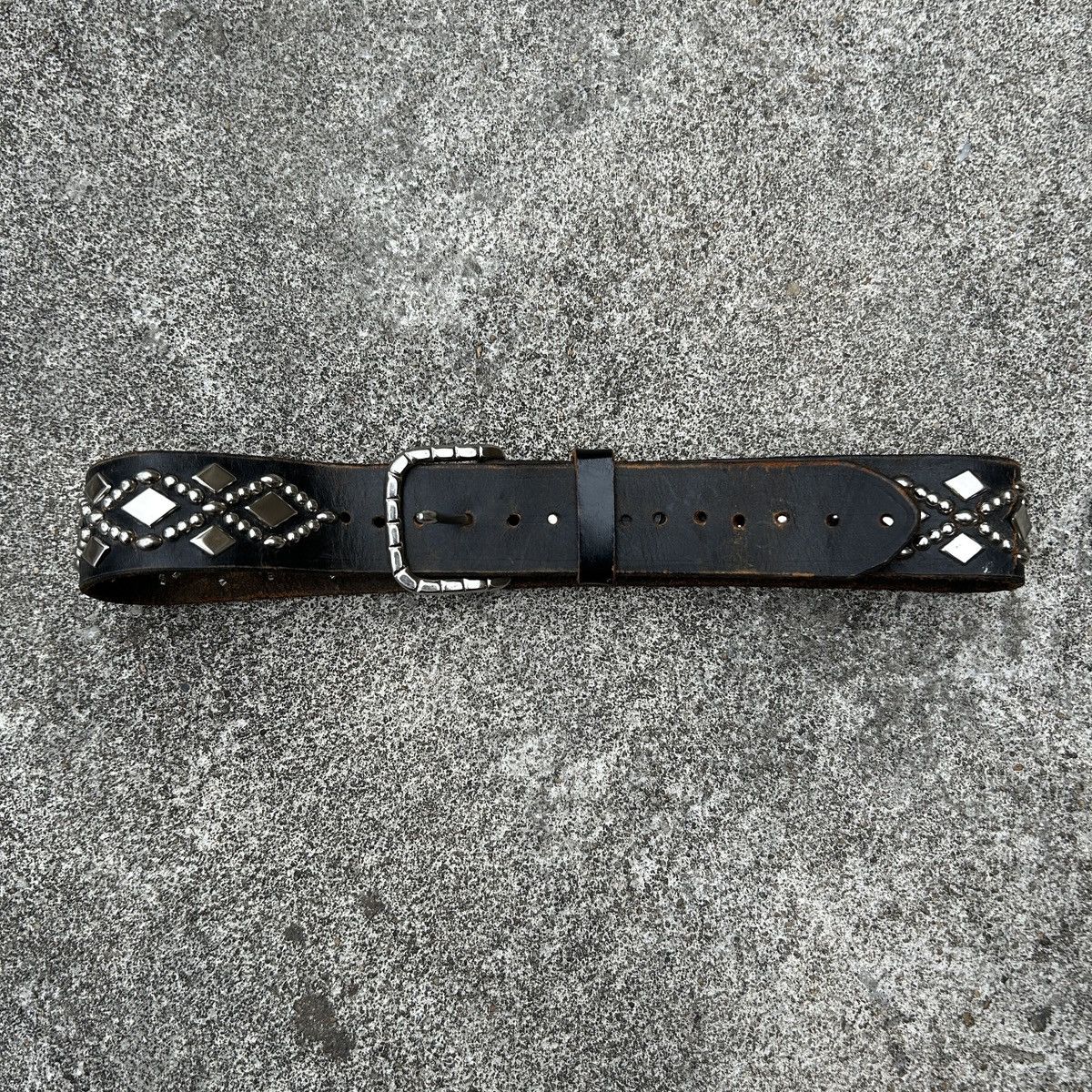 Vintage Vintage studded leather belt Size ONE SIZE - 3 Thumbnail