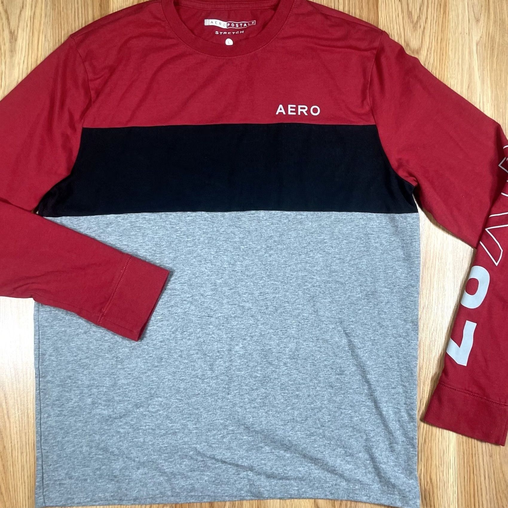 Aeropostale Aeropostale Shirt Mens Large L Long Sleeve Crew Neck Stretch Multicolor T Size US L / EU 52-54 / 3 - 2 Thumbnail