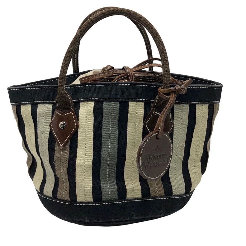 Vivienne Westwood Vivienne Westwood Striped linen collared leather label Sat Size ONE SIZE - 1 Thumbnail