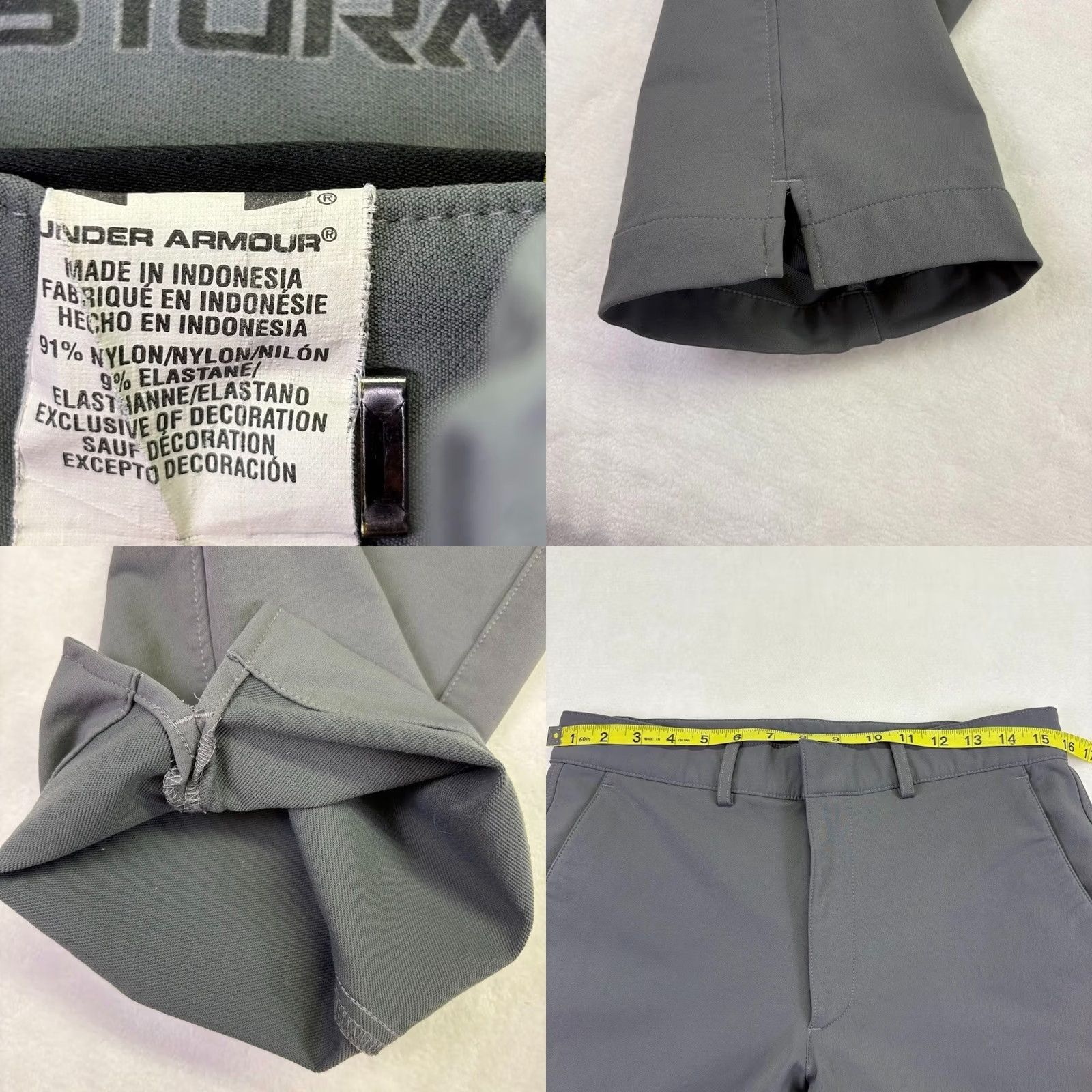 Under Armour Under Armour Pants Mens 32 Gray Storm Nylon Chino Golf Water Wind Resistant Size US 32 / EU 48 - 8 Thumbnail