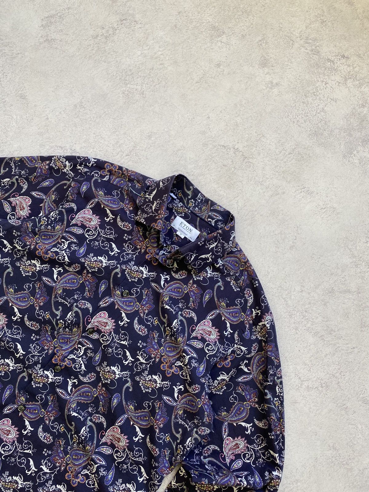 Eton Eton Mens Paisley Multicolor Button Up Shirt Size M Size US M / EU 48-50 / 2 - 4 Thumbnail