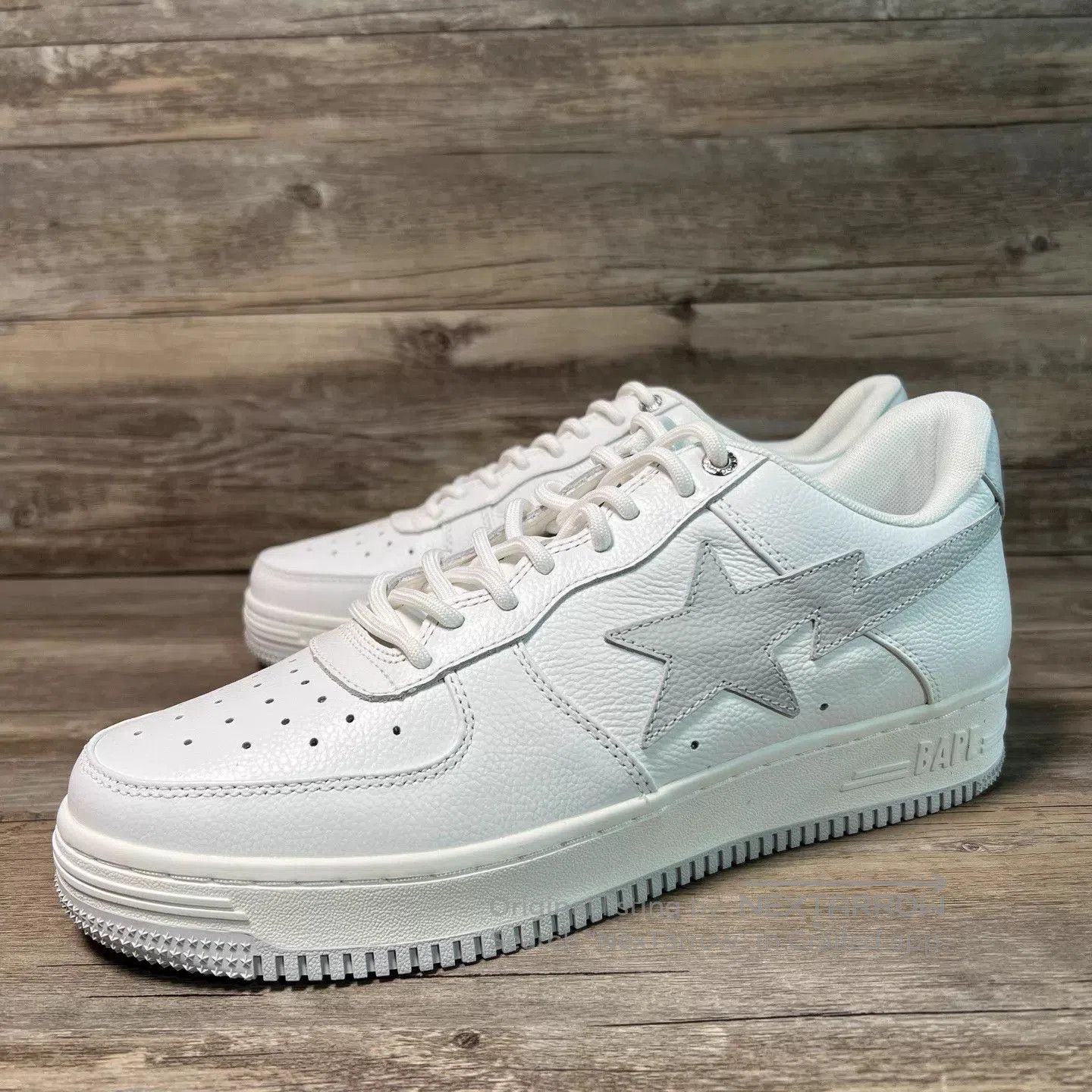 JJJJound White Low-Top Star Sneakers Size 9.5. Size US 9.5 / EU 42-43 - 2 Thumbnail