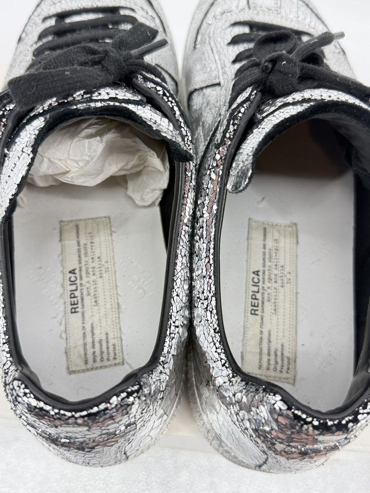 Maison Margiela GAT Low Silver Cracked Size US 9 / EU 42 - 6 Thumbnail