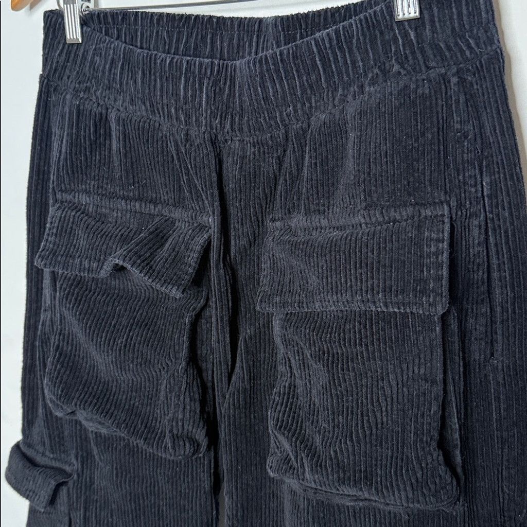 MNML MNML corduroy snap II elastic waist cargo black pants sz Lg Size US 36 / EU 52 - 2 Thumbnail