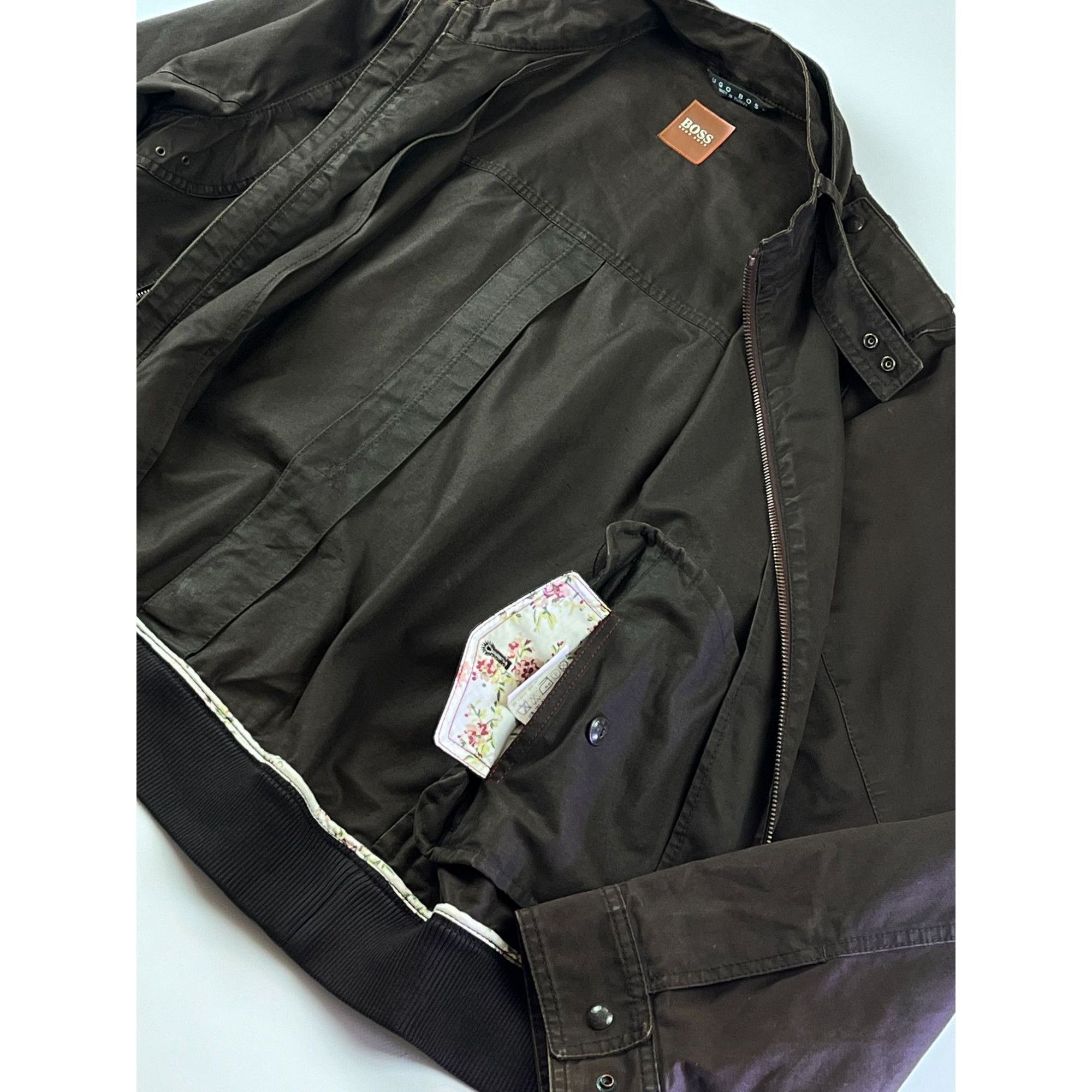 Hugo Boss × Vintage Hugo Boss Oswald Mens Military-Style Zipper Jacket Size US M / EU 48-50 / 2 - 14 Thumbnail