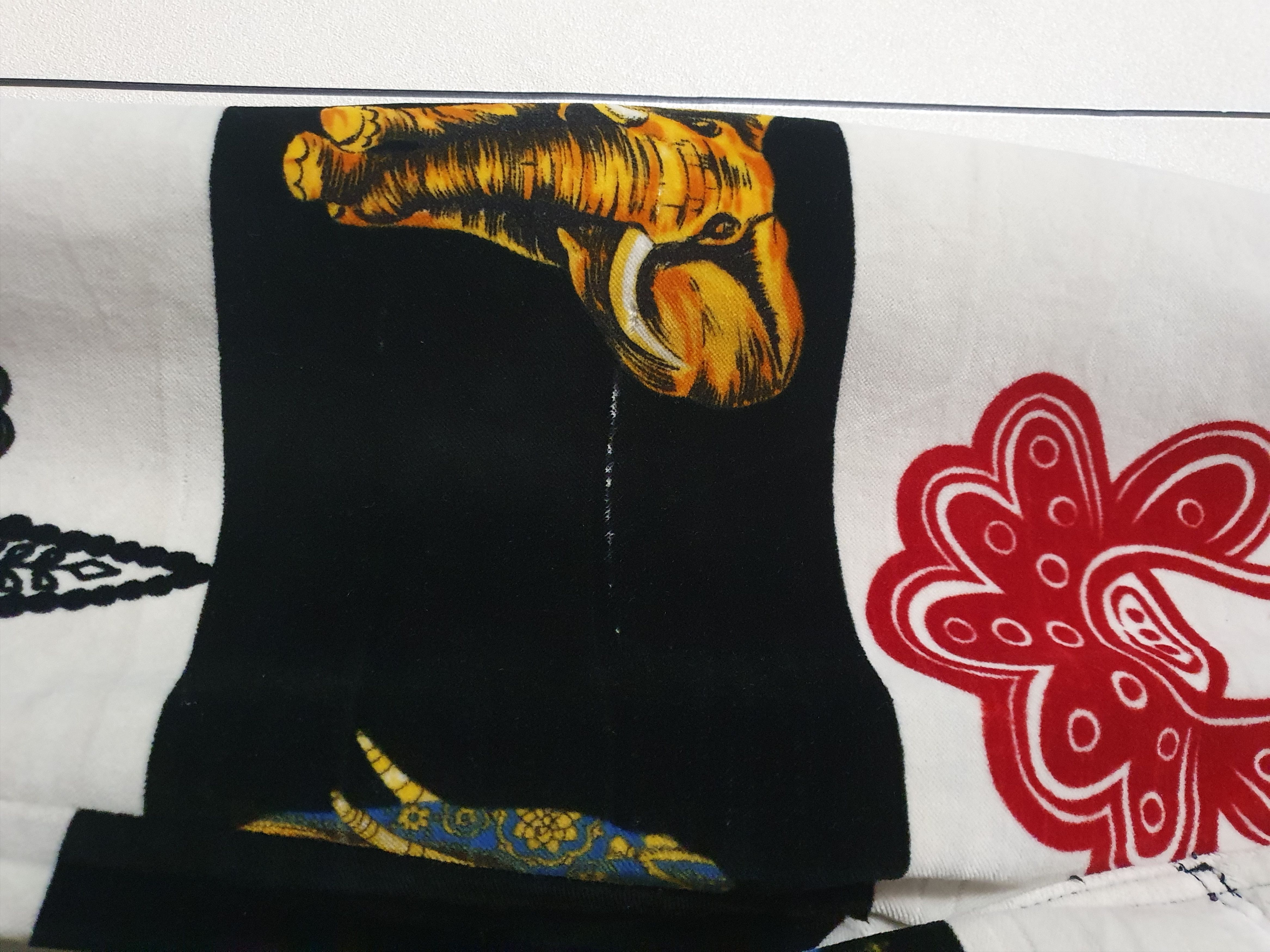 Vintage 80's Versace Floral-Indian Print Corduroy Y2k Rare Pants Size 29" - 7 Thumbnail