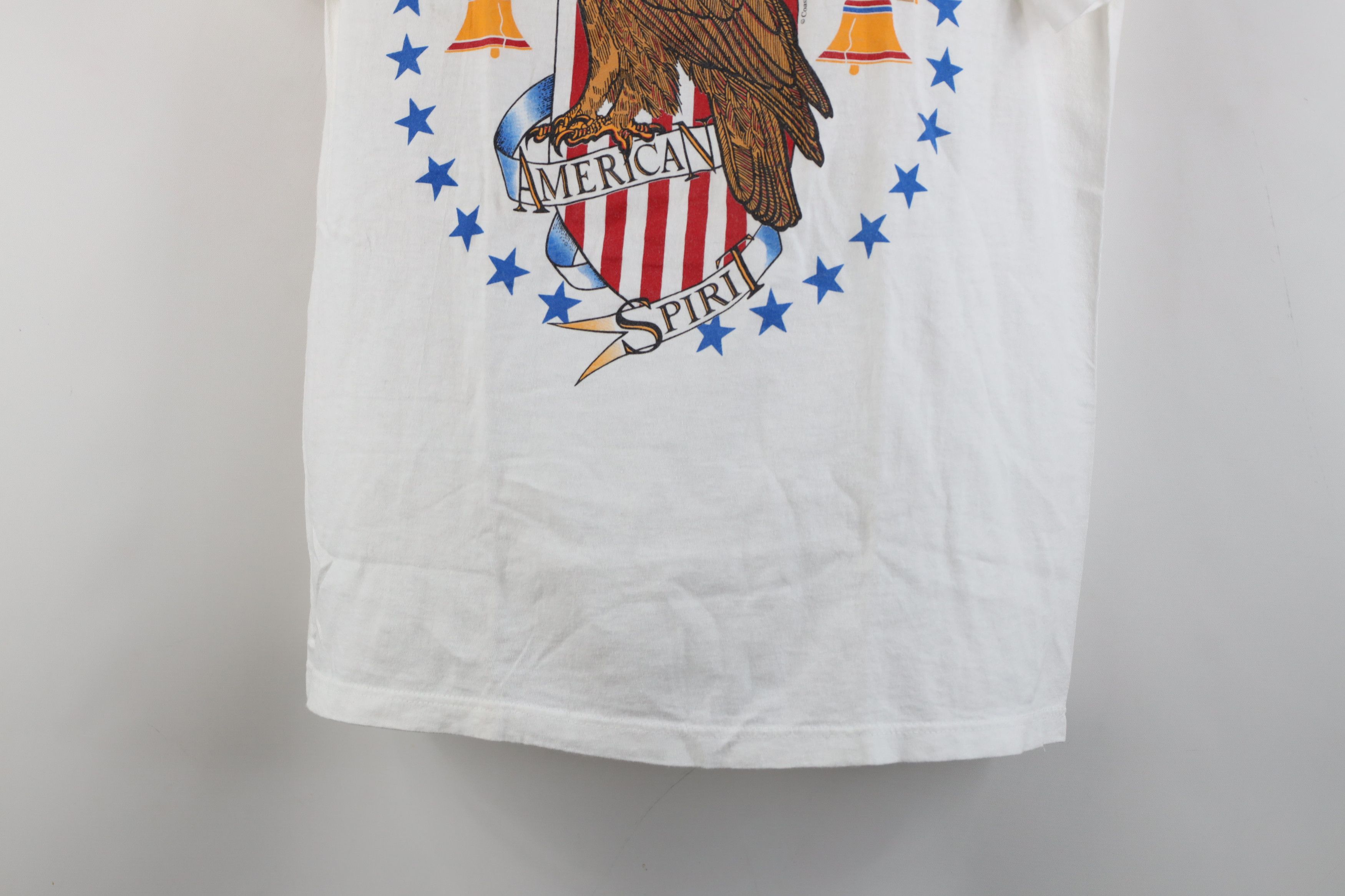 Vintage Vintage 90s Spirit Eagle July Fourth T-Shirt White USA Size US L / EU 52-54 / 3 - 3 Thumbnail
