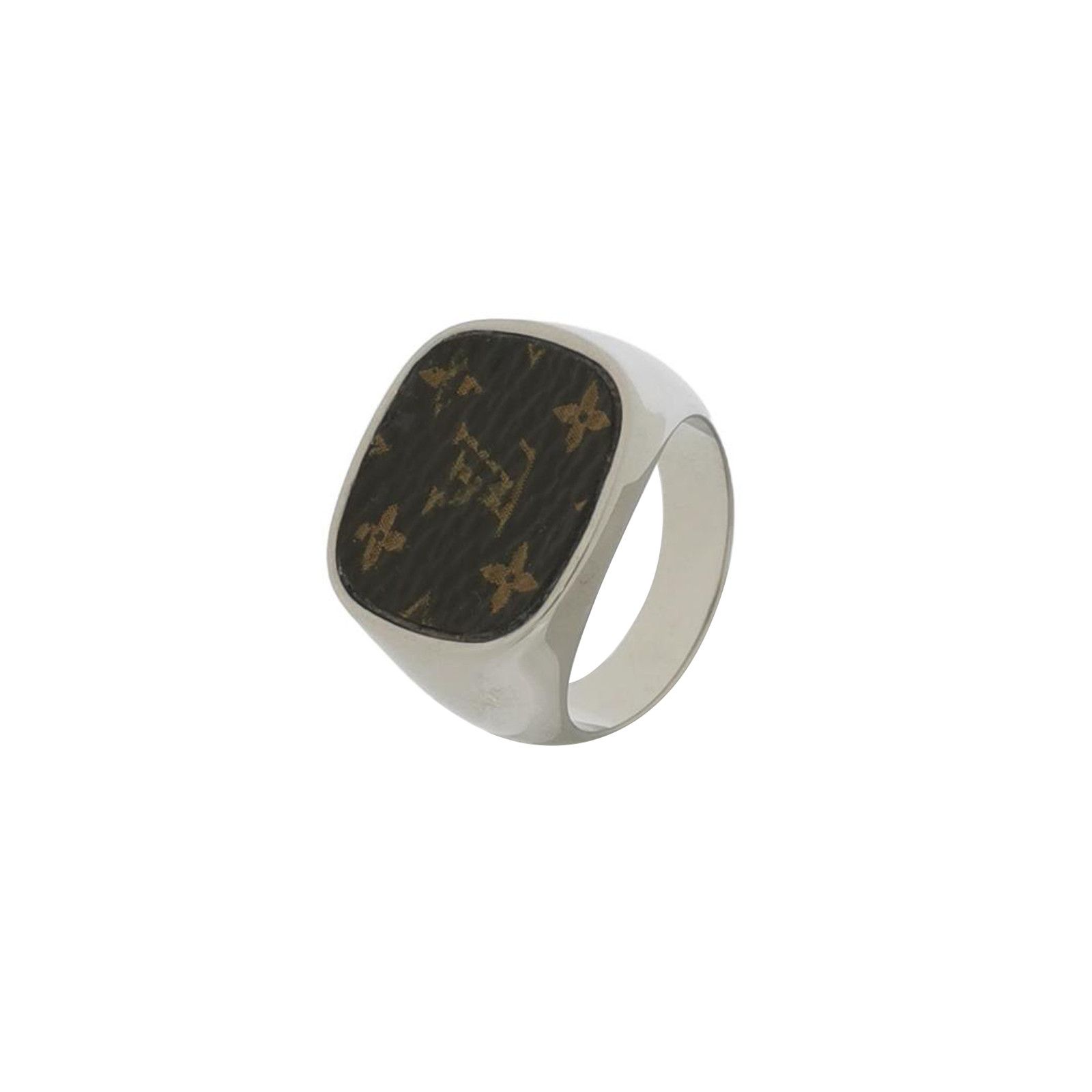 Louis Vuitton Louis Vuitton (LV) Lock Signet Leather Monogram Ring Size 2 Size ONE SIZE - 1 Thumbnail