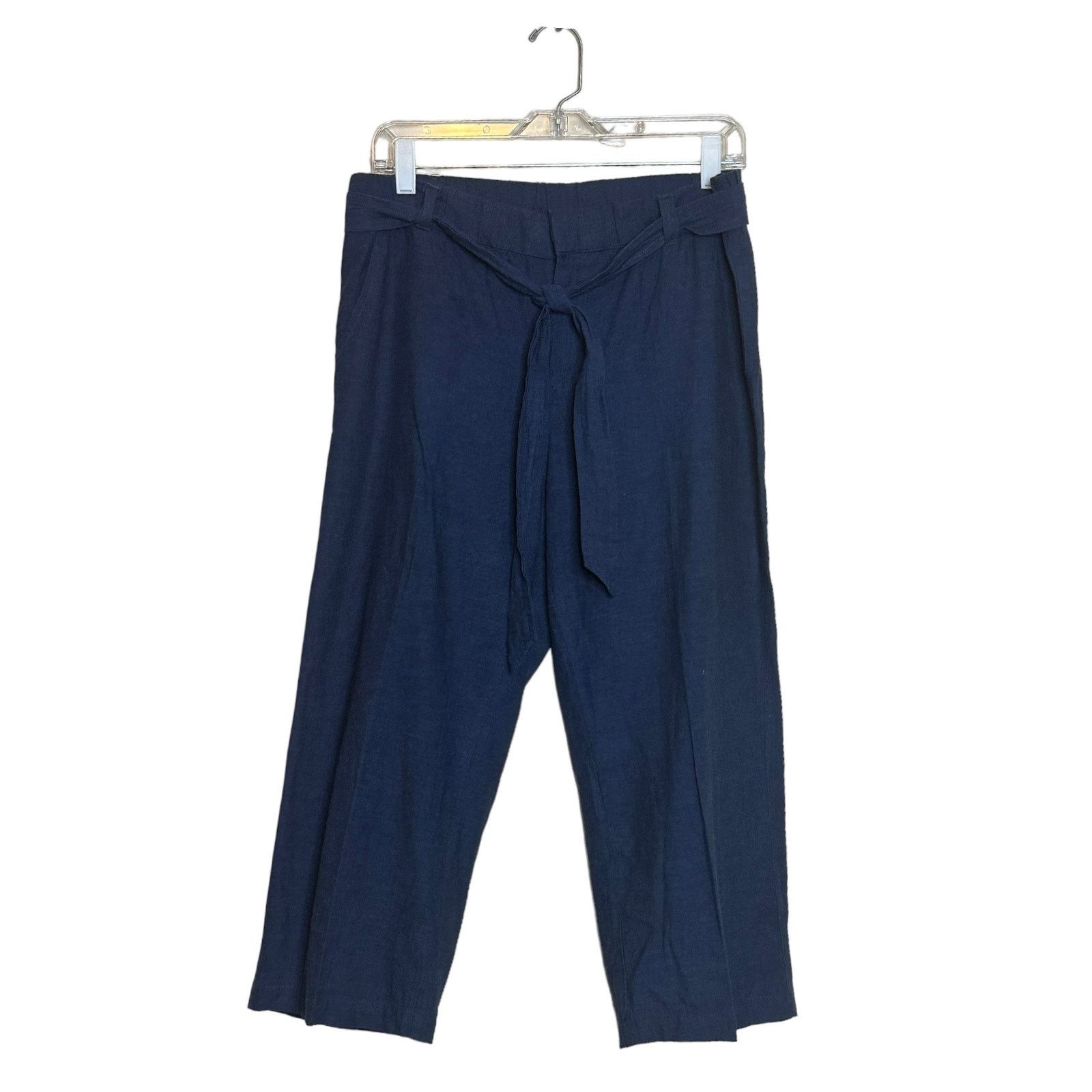 Liz Claiborne Liz Claiborne blue cropped casual pants size small Size 34" / US 12 / IT 48 - 8 Thumbnail