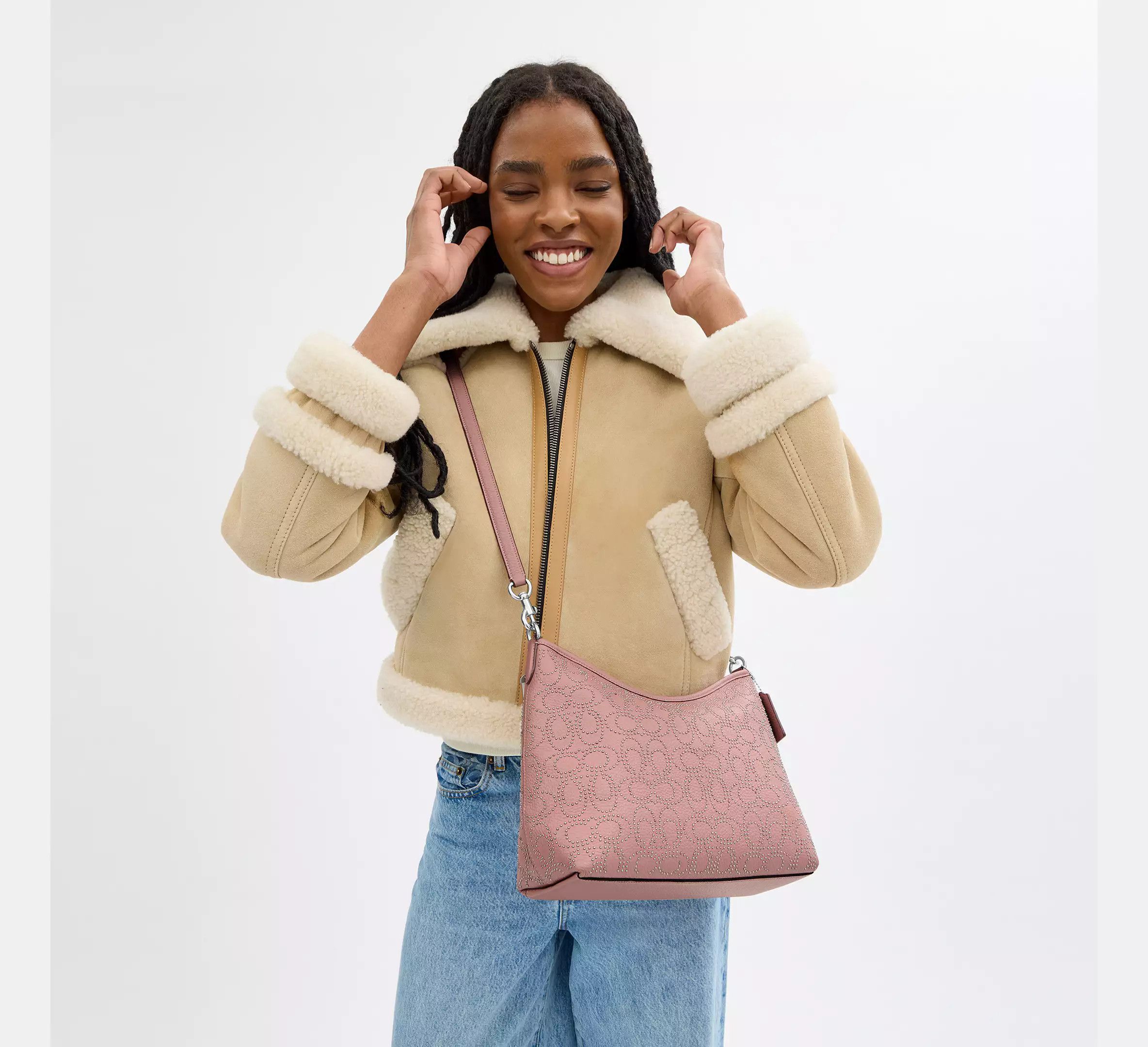 Coach Laurel Shoulder Bag With Signature Rivets CX258 Size ONE SIZE - 10 Thumbnail