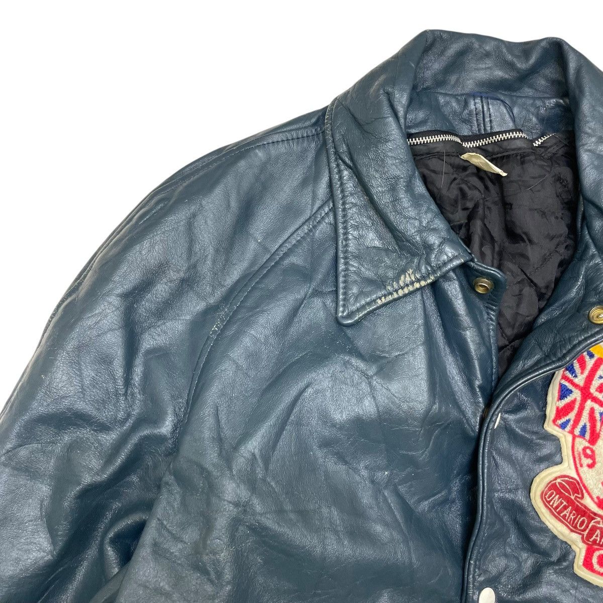 Avirex 🔥 vintage 80s Comber Oasa Softball leather varsity Jacket Size US L / EU 52-54 / 3 - 12 Thumbnail