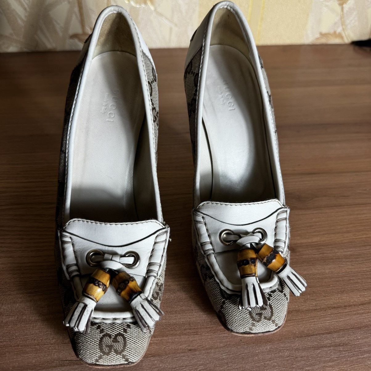Gucci vintage 90s gucci heels bamboo collection Size US 7 / IT 37 - 5 Thumbnail