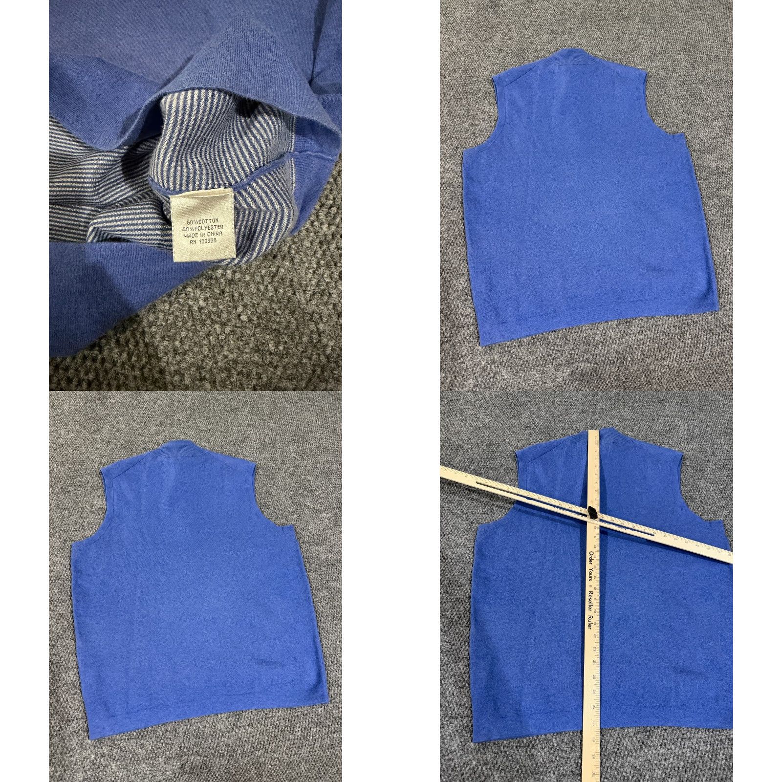 Peter Millar Peter Millar Crown Sport Sweater Vest Mens Large Blue 1/4 Zip Golf Logo Vest Size US L / EU 52-54 / 3 - 8 Thumbnail