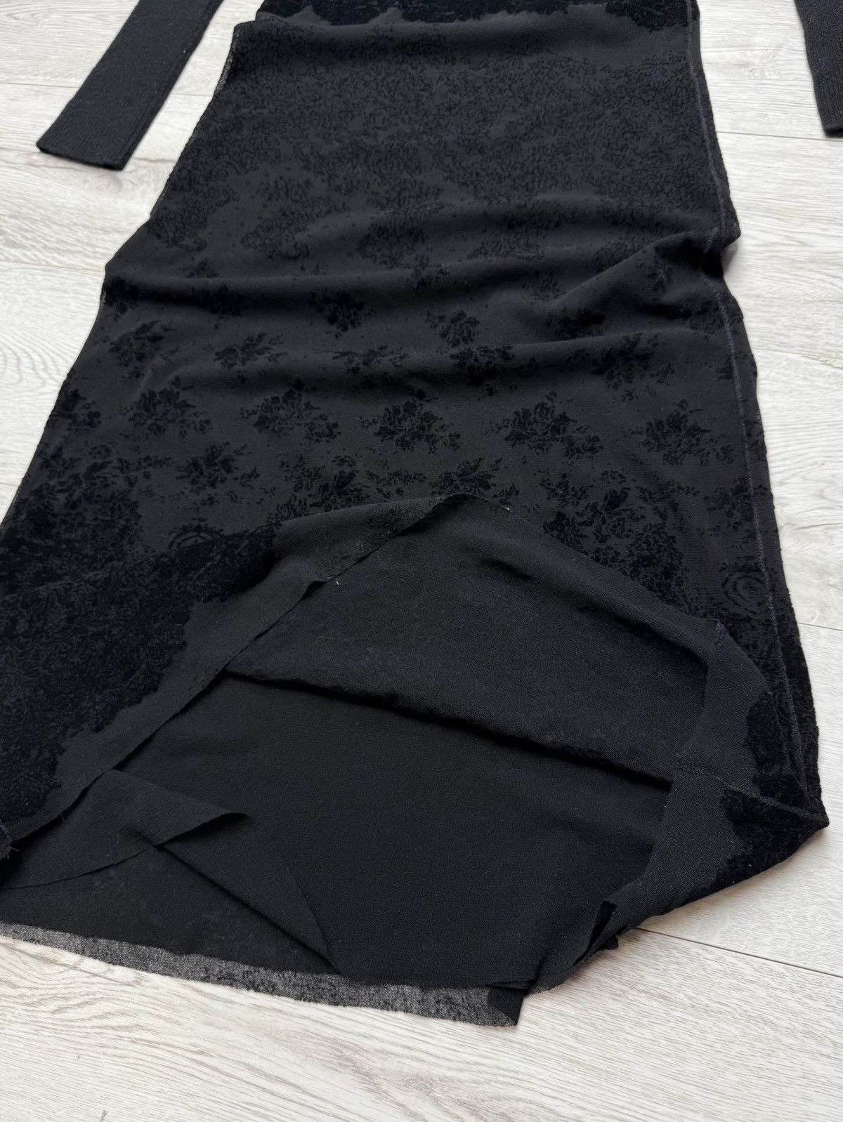 Jean Paul Gaultier Jean Paul Gaultier Sheer Mesh Velvet Pattern Maxi Dress Size S / US 4 / IT 40 - 10 Thumbnail
