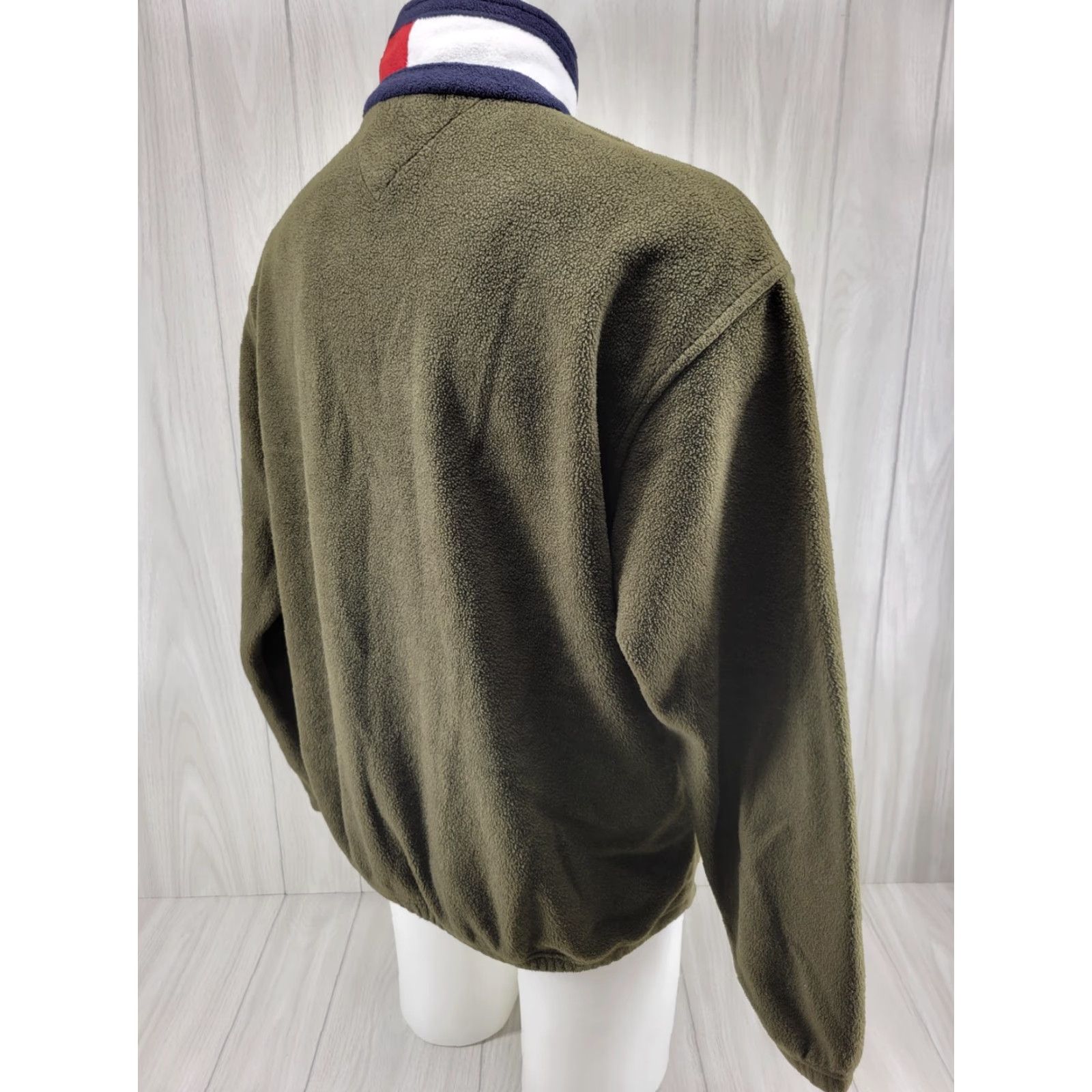Tommy Hilfiger VINTAGE Tommy Hilfiger Flag Logo Outdoors Spellout Fleece Pullover Shirt Mens Green Medium SZ Med Size US M / EU 48-50 / 2 - 5 Thumbnail