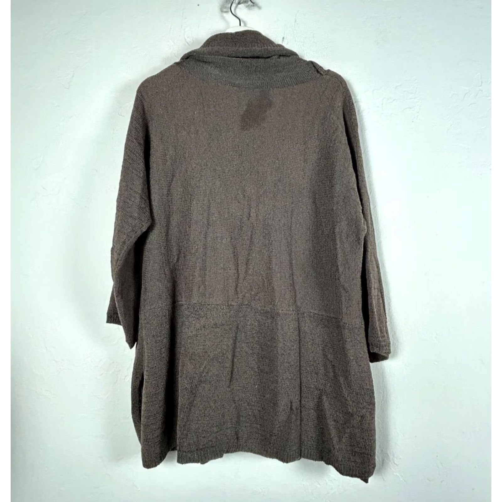 Soft Surroundings Soft Surroundings Cowl Neck Pullover Tunic Sweater PS/PM Taupe Pockets Womens Knit Pullover Size S / US 4 / IT 40 - 2 Thumbnail