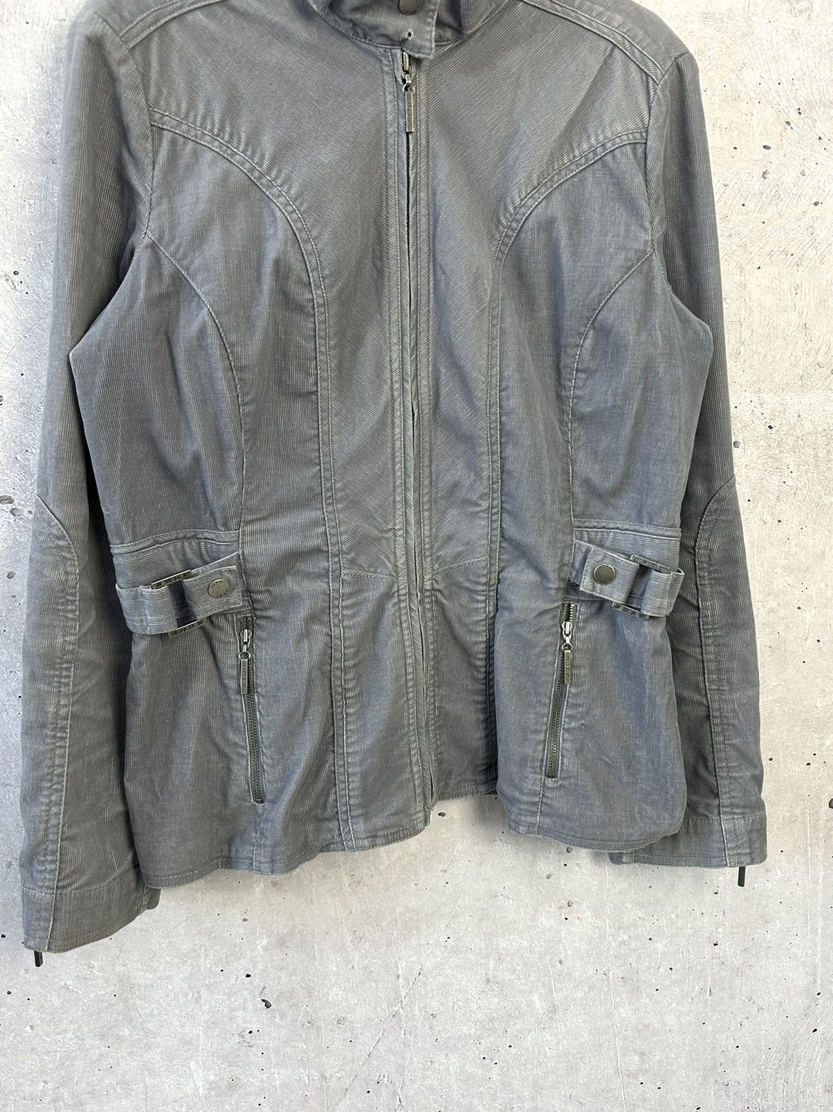 John Richmond × Vintage Vintage John Richmond Corduroy Grey Jacket Size L / US 10 / IT 46 - 3 Thumbnail