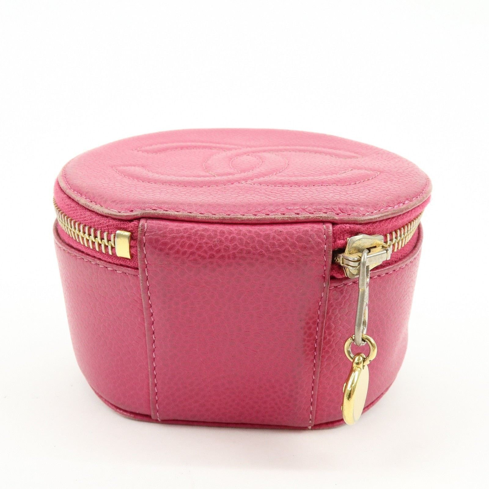 Chanel Chanel Caviar Leather Cosmetic Pouch Pink Size ONE SIZE - 2 Thumbnail