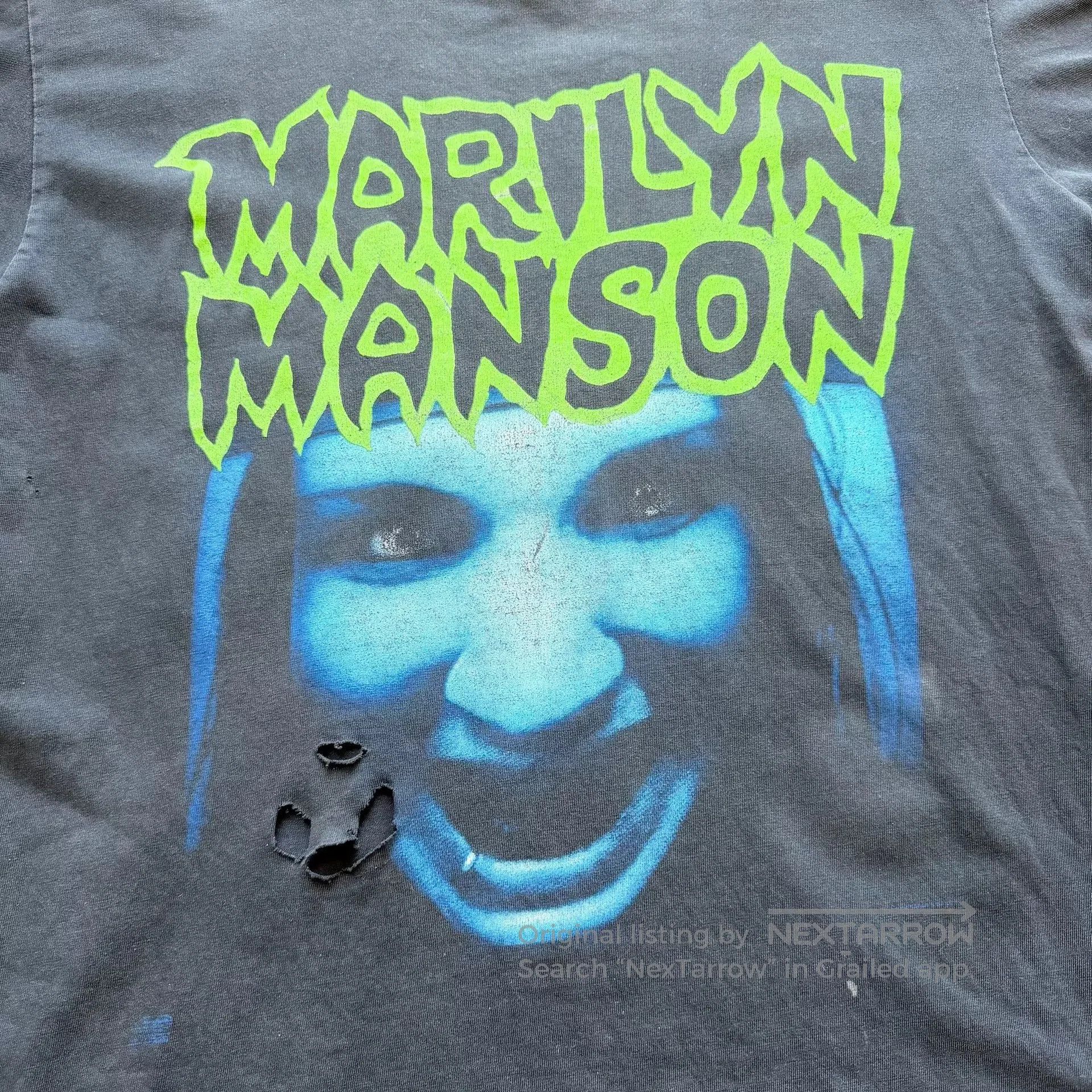 Vintage Vintage 90s Marilyn Manson Band Tee. Size US M / EU 48-50 / 2 - 4 Thumbnail