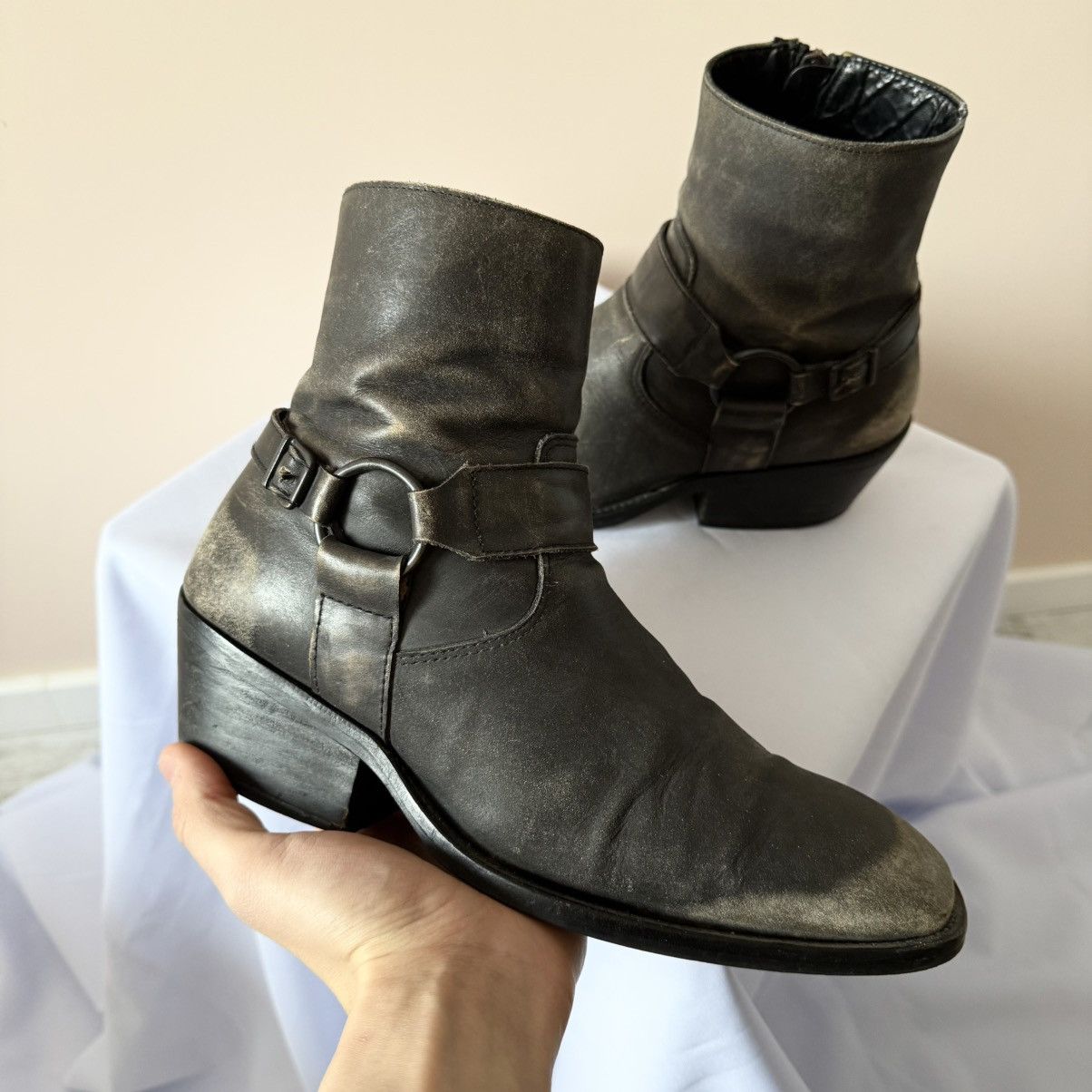 Dirk Bikkembergs Balenciaga Style Combat Biker Boots Avantgarde Guidi Vibe Size US 9 / IT 39 - 5 Thumbnail