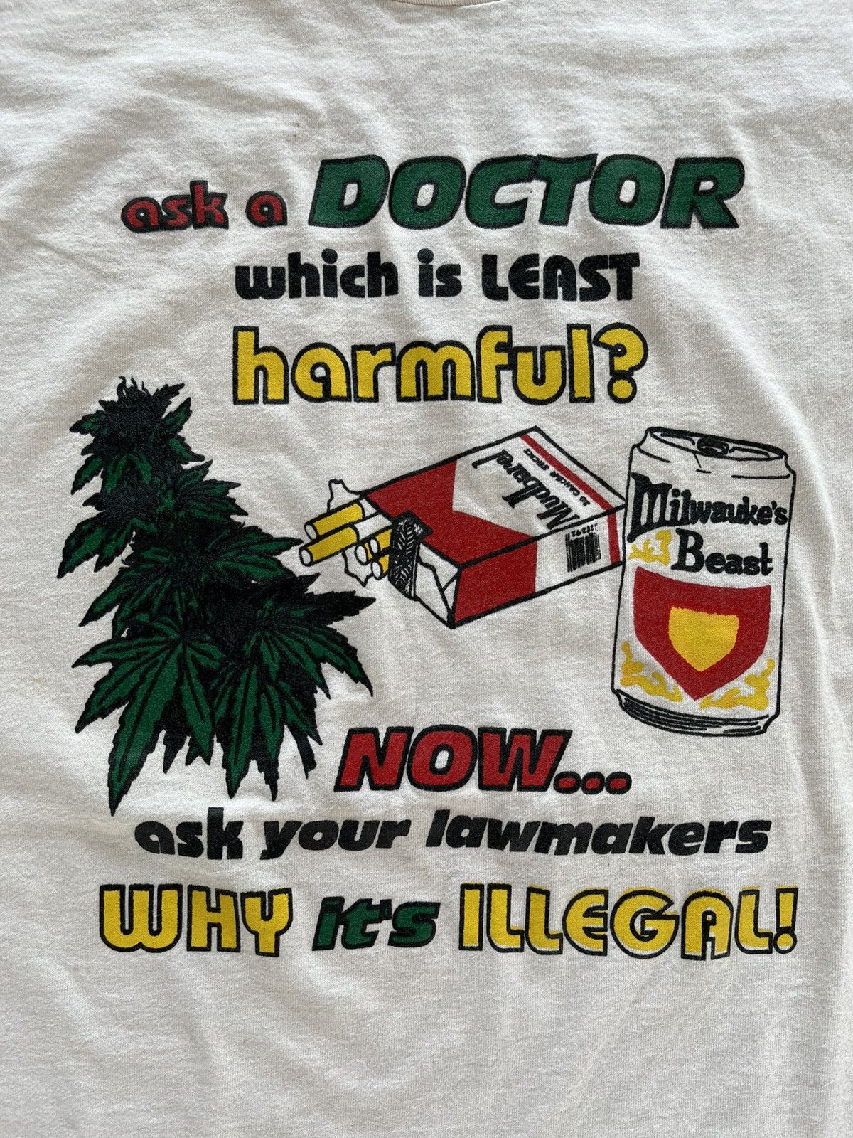 Vintage Ask a doctor t- shirt 90’s Size US XL / EU 56 / 4 - 2 Thumbnail