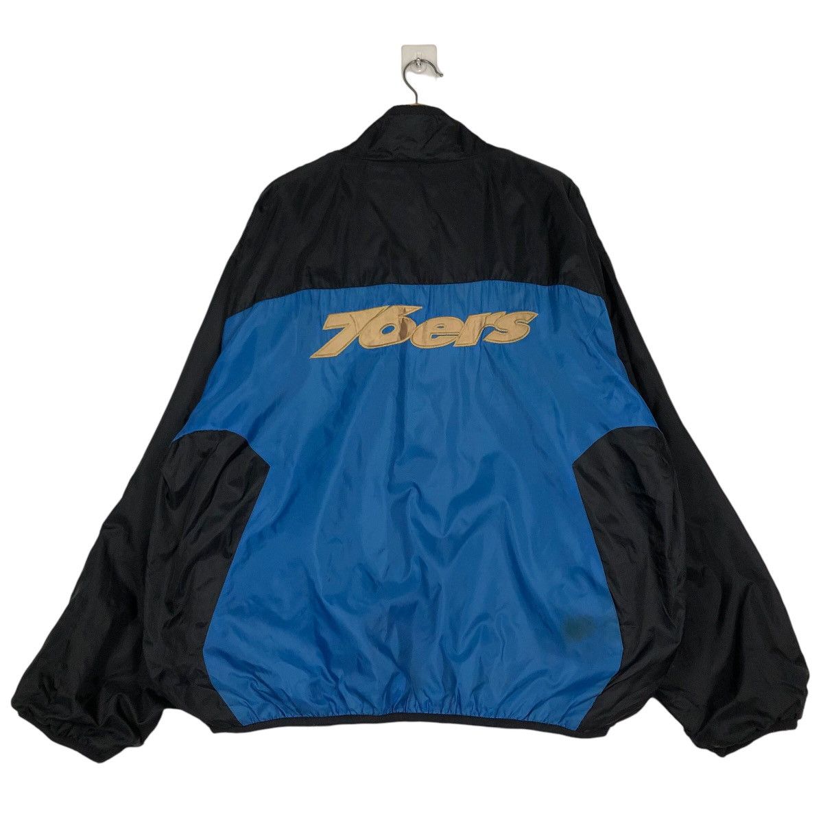 NBA 🔥Vintage Nylon Bomber Jacket NBA 76Ers Big Logo Size US XL / EU 56 / 4 - 8 Thumbnail
