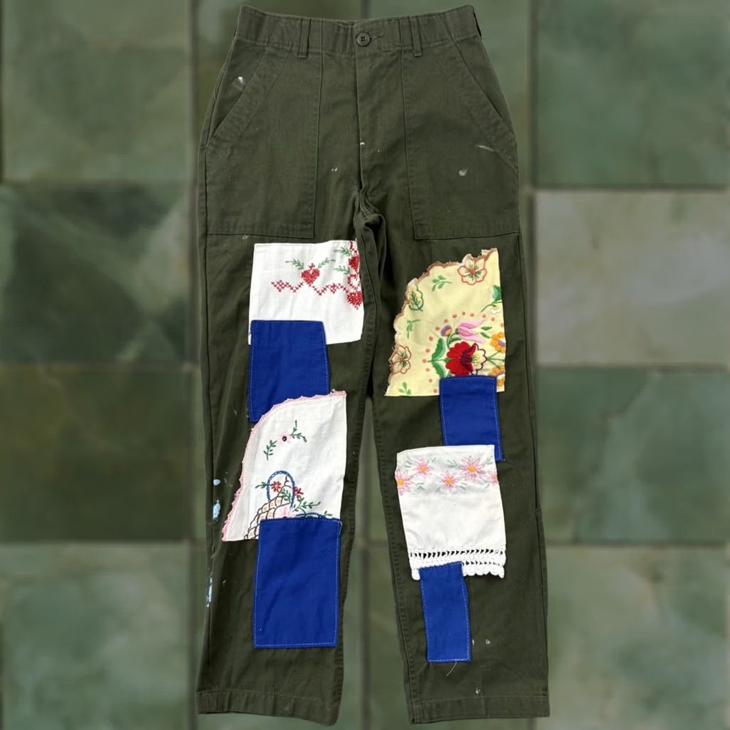 Vintage VINTAGE US Army OG-507 Fatigue Pants Adult 28x29 Green Military Cotton Canvas Utility Trousers Size US 28 / EU 44 - 1 Thumbnail
