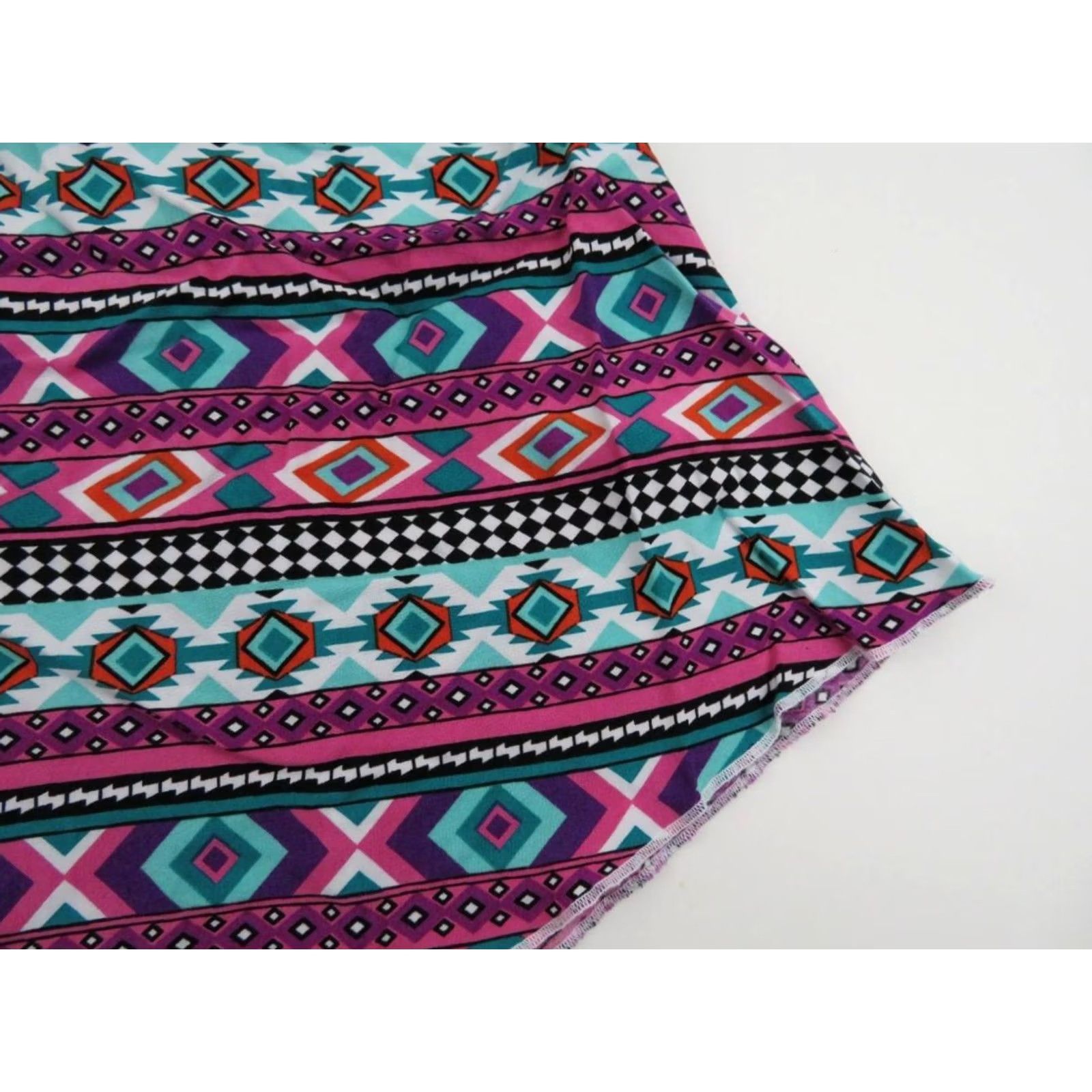 Vintage LuLaRoe Women's Lola Skirt Small Aztec Tribal Pink Blue Black Geometric Size 28" / US 6 / IT 42 - 4 Thumbnail