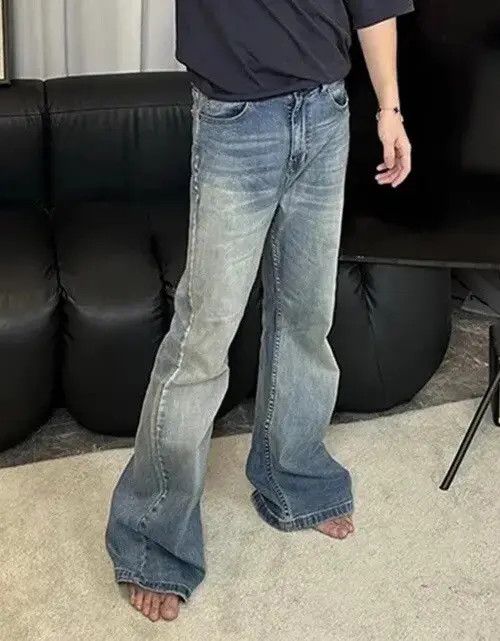 Designer × Japanese Brand × Jean Y2K Washed Blue Baggy Jeans Size US 30 / EU 46 - 1 Thumbnail