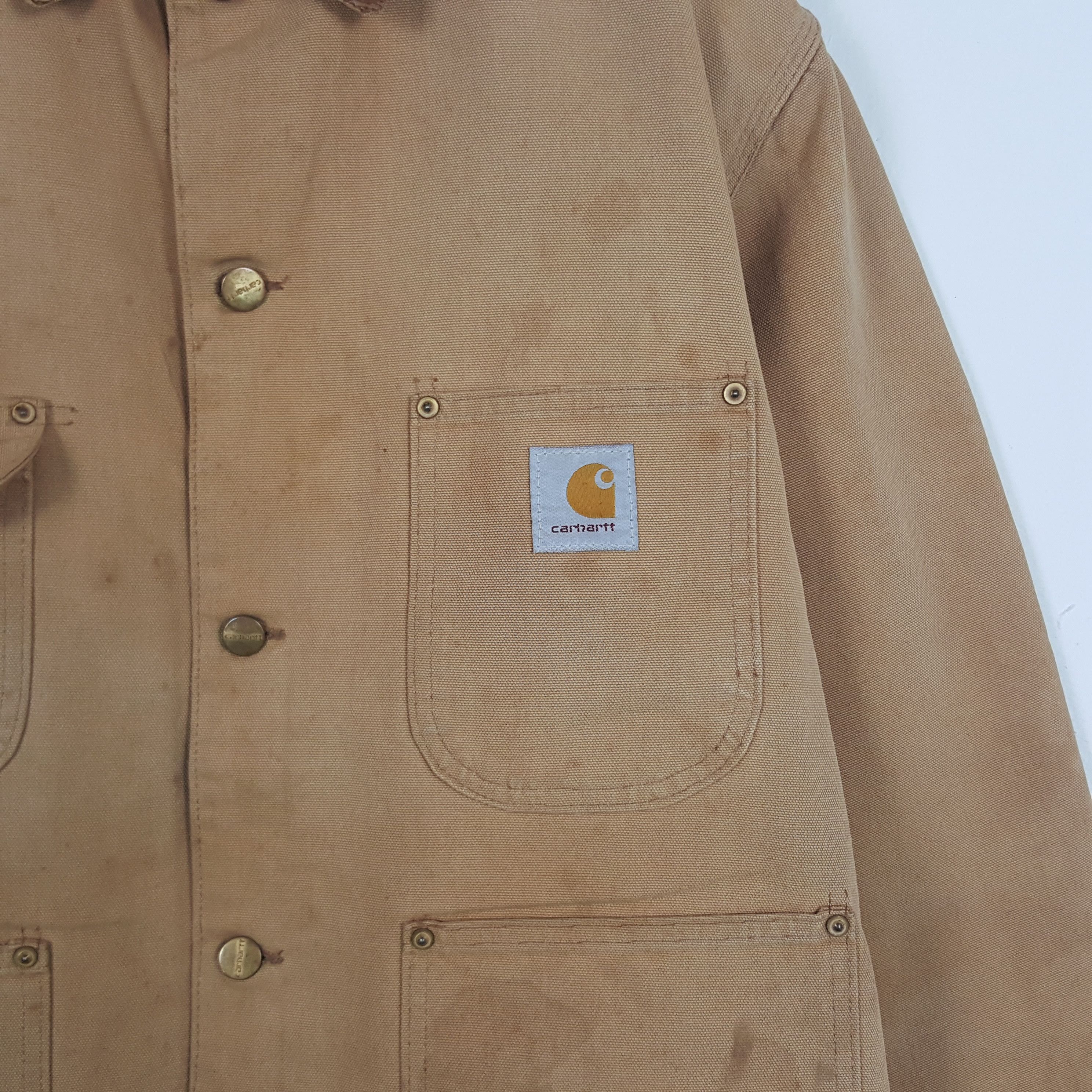 Carhartt × Vintage Vintage Carhartt 4 Pocket Duck Jacket Size US M / EU 48-50 / 2 - 2 Thumbnail