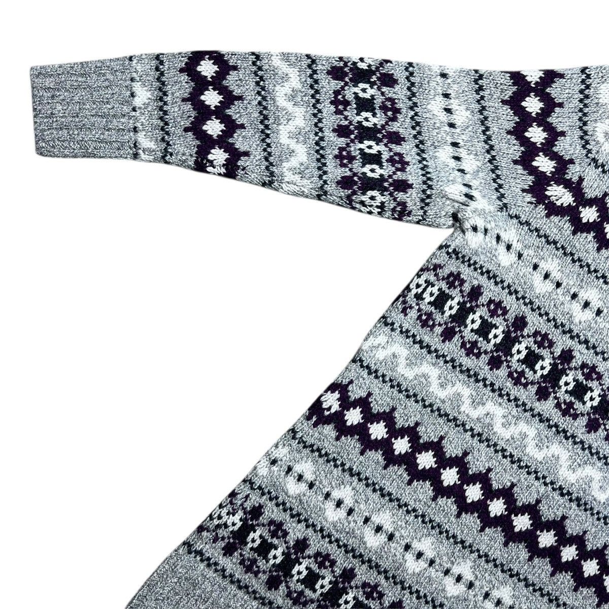 L.L. Bean NWT LL Bean 100% Lambs Wool Fair Isle Long Sweater Cardigan Size L / US 10 / IT 46 - 14 Thumbnail