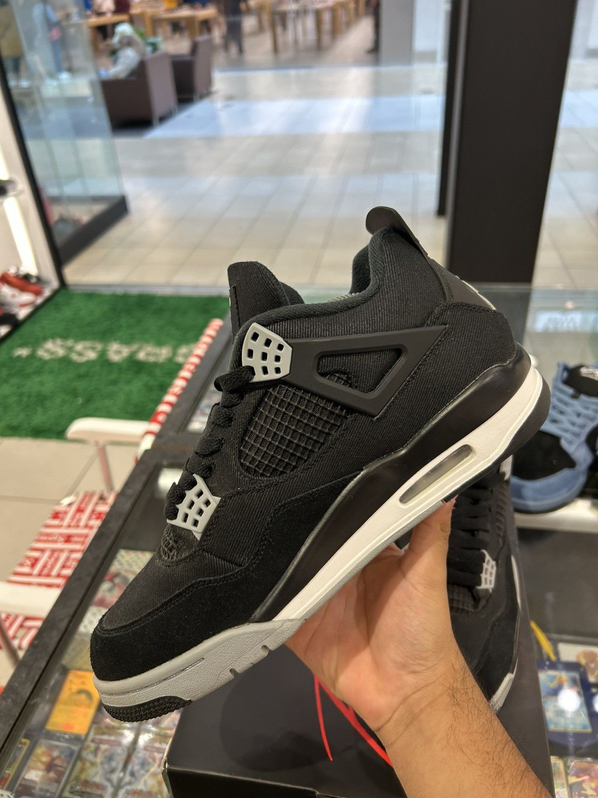Jordan Brand Jordan 4 black canvas Size US 9.5 / EU 42-43 - 7 Thumbnail