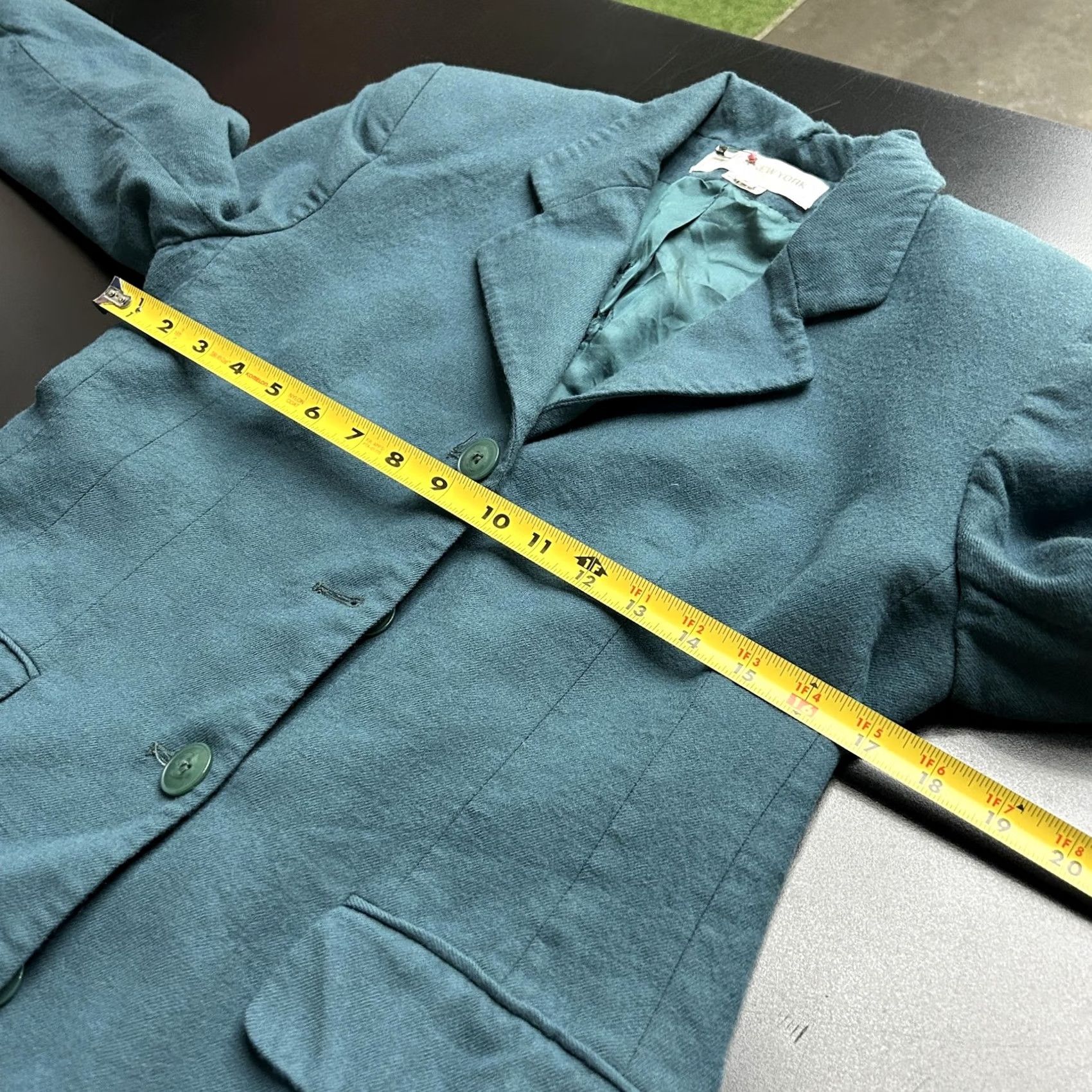 Jones New York VINTAGE Jones New York Blazer Womens 8 Teal 100% Wool Damaged US Made Blazer Woman Clothing Size M / US 6-8 / IT 42-44 - 7 Thumbnail