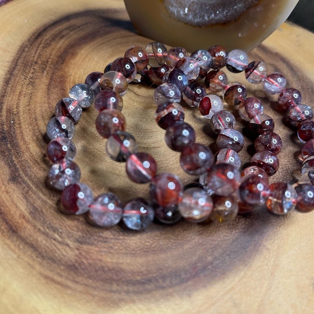 Other Fire Quartz beaded stretch bracelet ONE NEW reiki meditation Size ONE SIZE - 8 Thumbnail