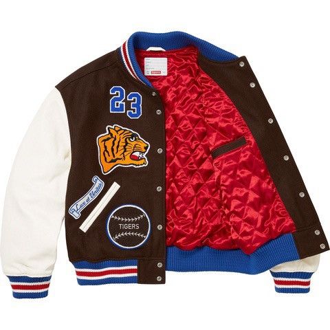 Supreme SUPREME TIGER VARSITY JACKET SIZE M SS23 Size US M / EU 48-50 / 2 - 12 Thumbnail