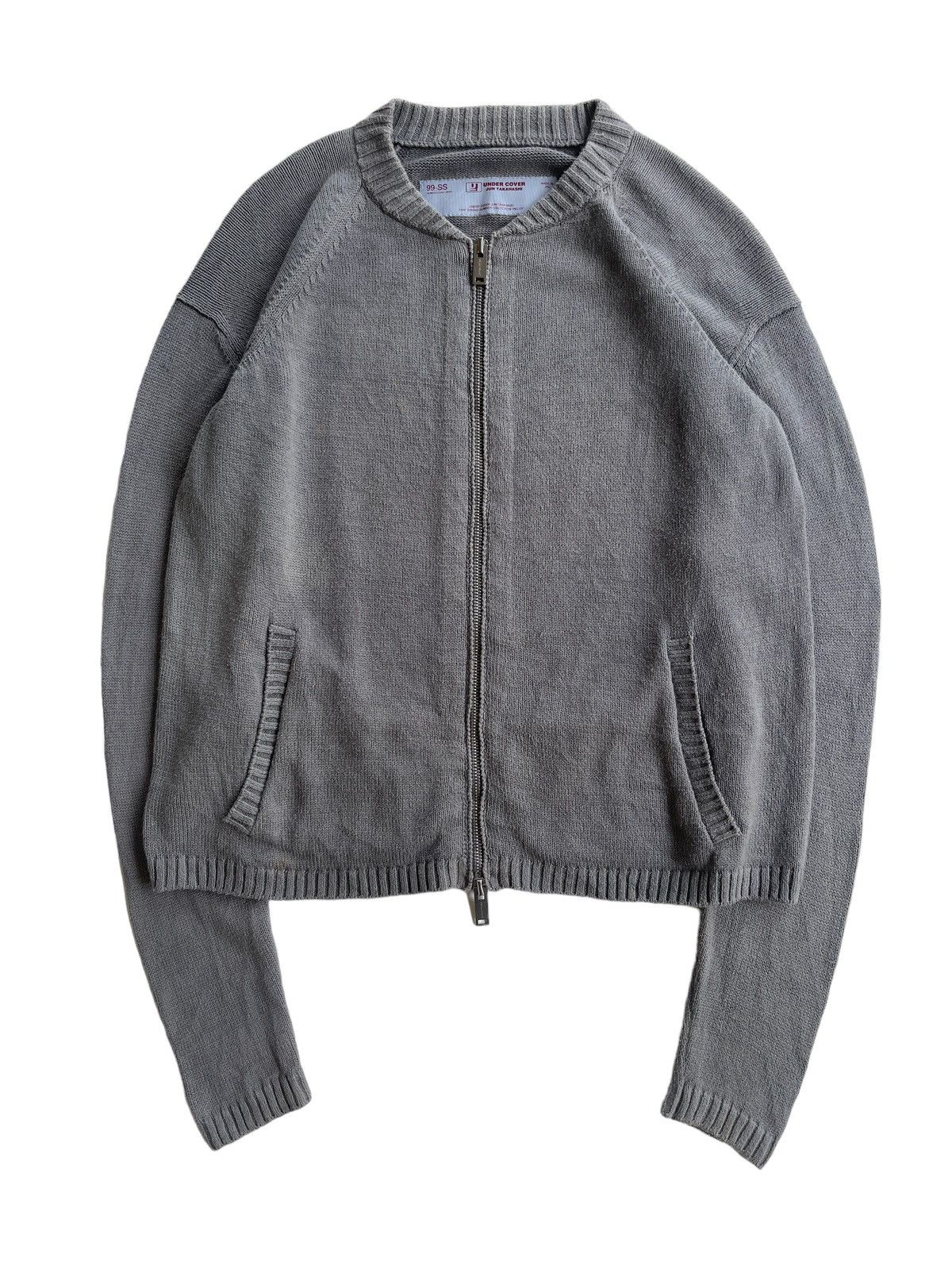 image of Jun Takahashi x Undercover Ss99 Knitted Sweater in Grey/Beige, Women's (Size Medium)