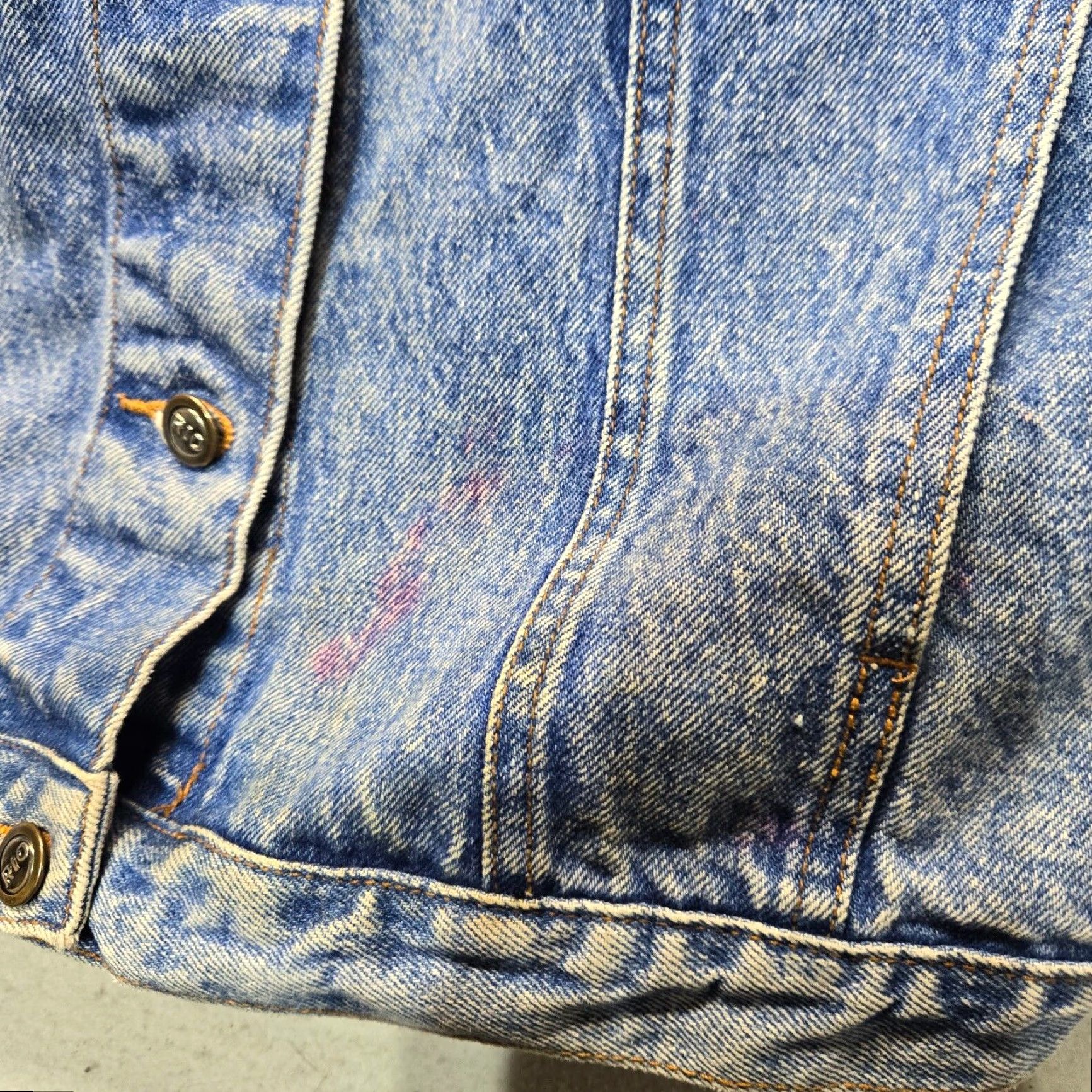Denime VINTAGE Rio by Stephen Mardon Denim Motorcycle Jacket Adult Men's Medium Blue 80s Biker Grunge Size US 31 - 6 Thumbnail