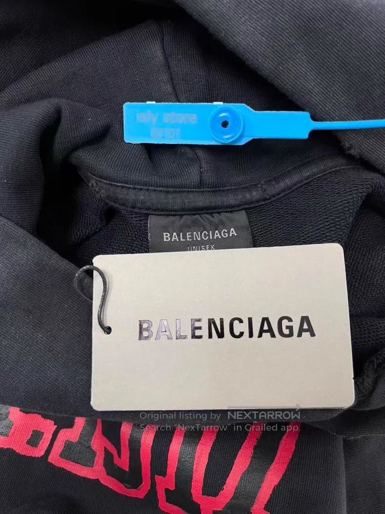 Balenciaga Balenciaga Letter Printed Casual Hooded Sweatshirt Size US L / EU 52-54 / 3 - 5 Thumbnail