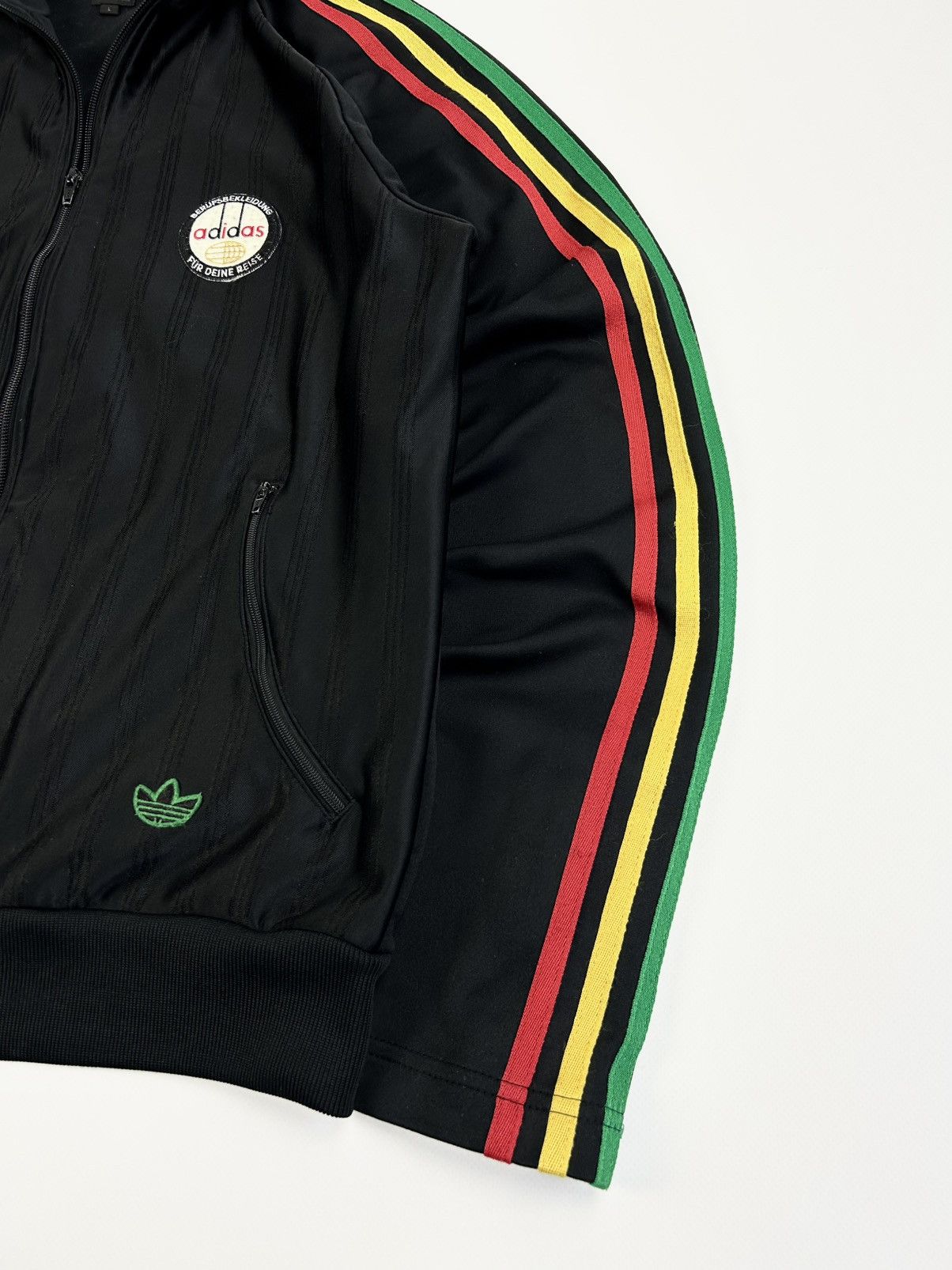 Adidas Rare Vintage Adidas Originals Rasta Black Track Jacket Y2k Size US L / EU 52-54 / 3 - 6 Thumbnail