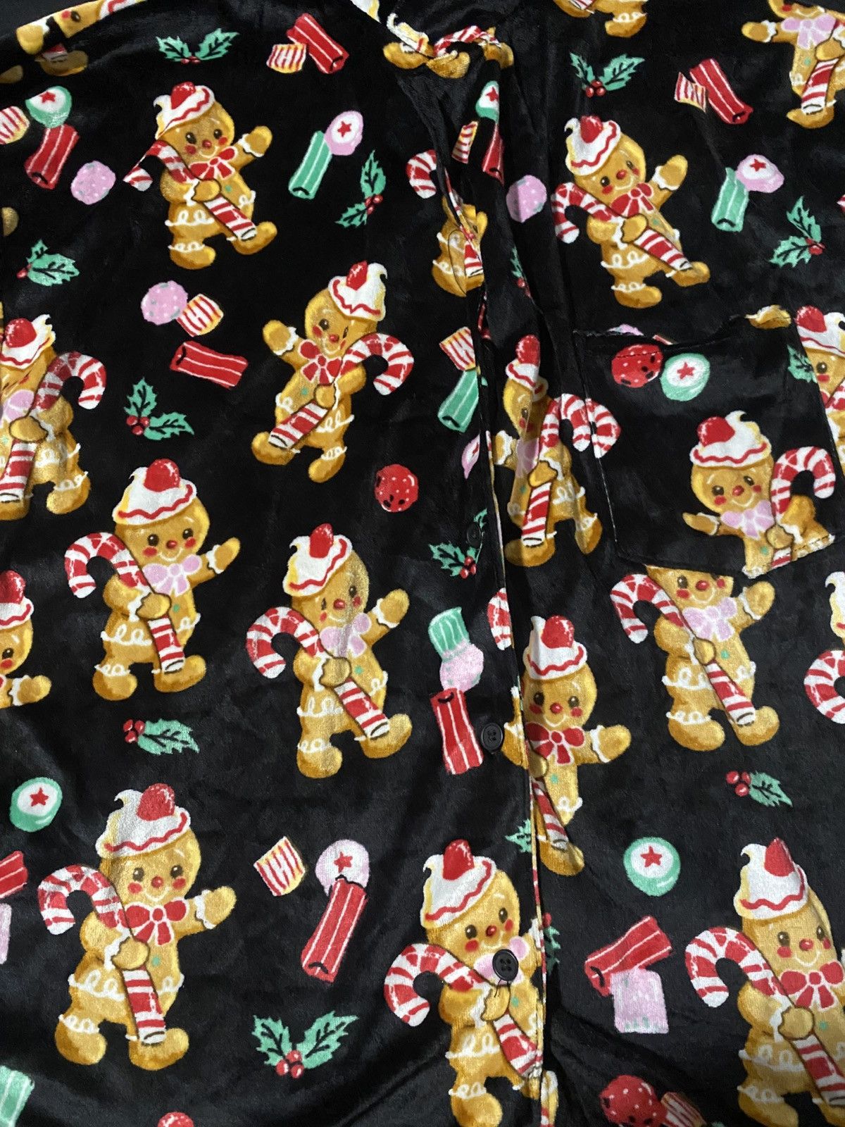 Other Cozy & Cute Holiday Time Gingerbread Man Button-Up Shirt Size L / US 10 / IT 46 - 3 Thumbnail