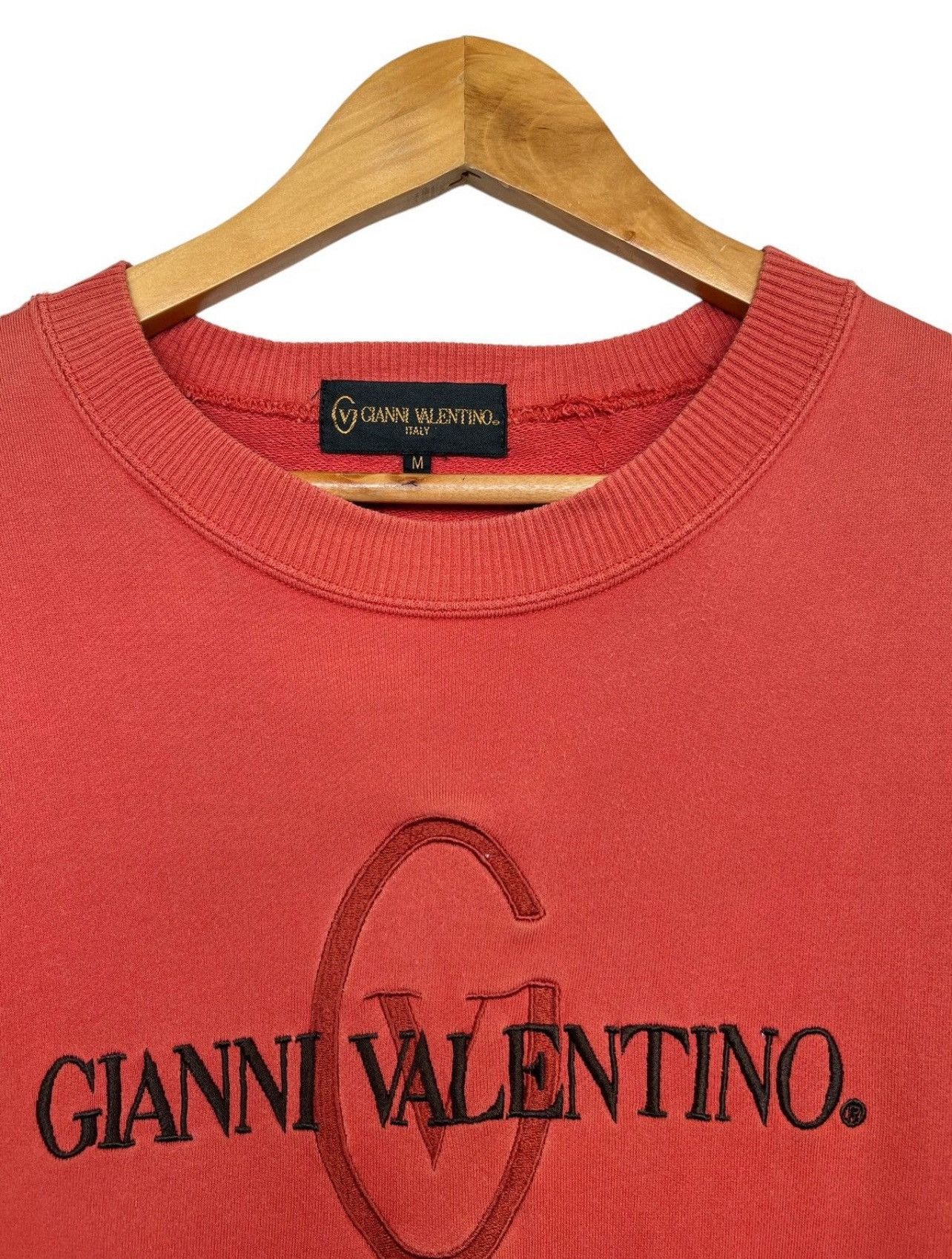 Valentino Vintage 90s Gianni Valentino Spellout Baggy Sweatshirt Size US M / EU 48-50 / 2 - 6 Thumbnail