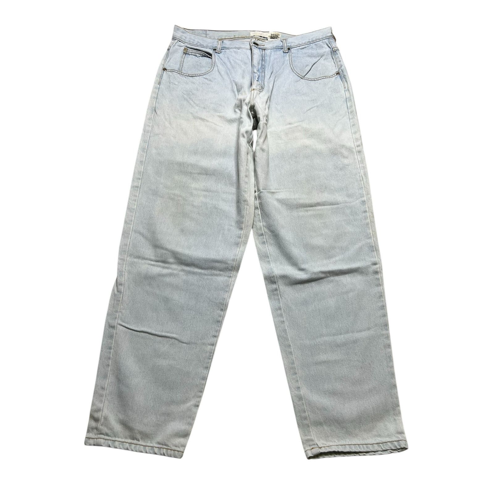 Vintage Vintage 90s Badge Denim Jeans Light Wash 38 Brazil 35x31.5 Size US 38 / EU 54 - 1 Thumbnail