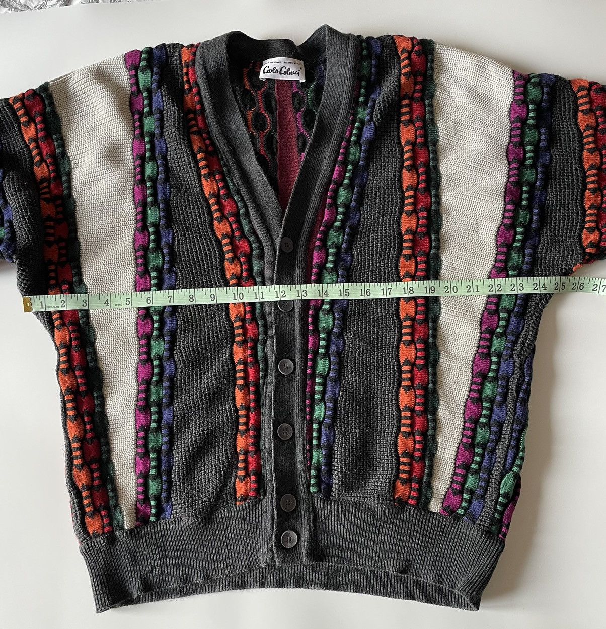 Carlo Colucci × Coogi × Missoni Carlo Colucci Cardigan Coogi/Missoni Style Sweater Y2K 90s Size US M / EU 48-50 / 2 - 17 Thumbnail